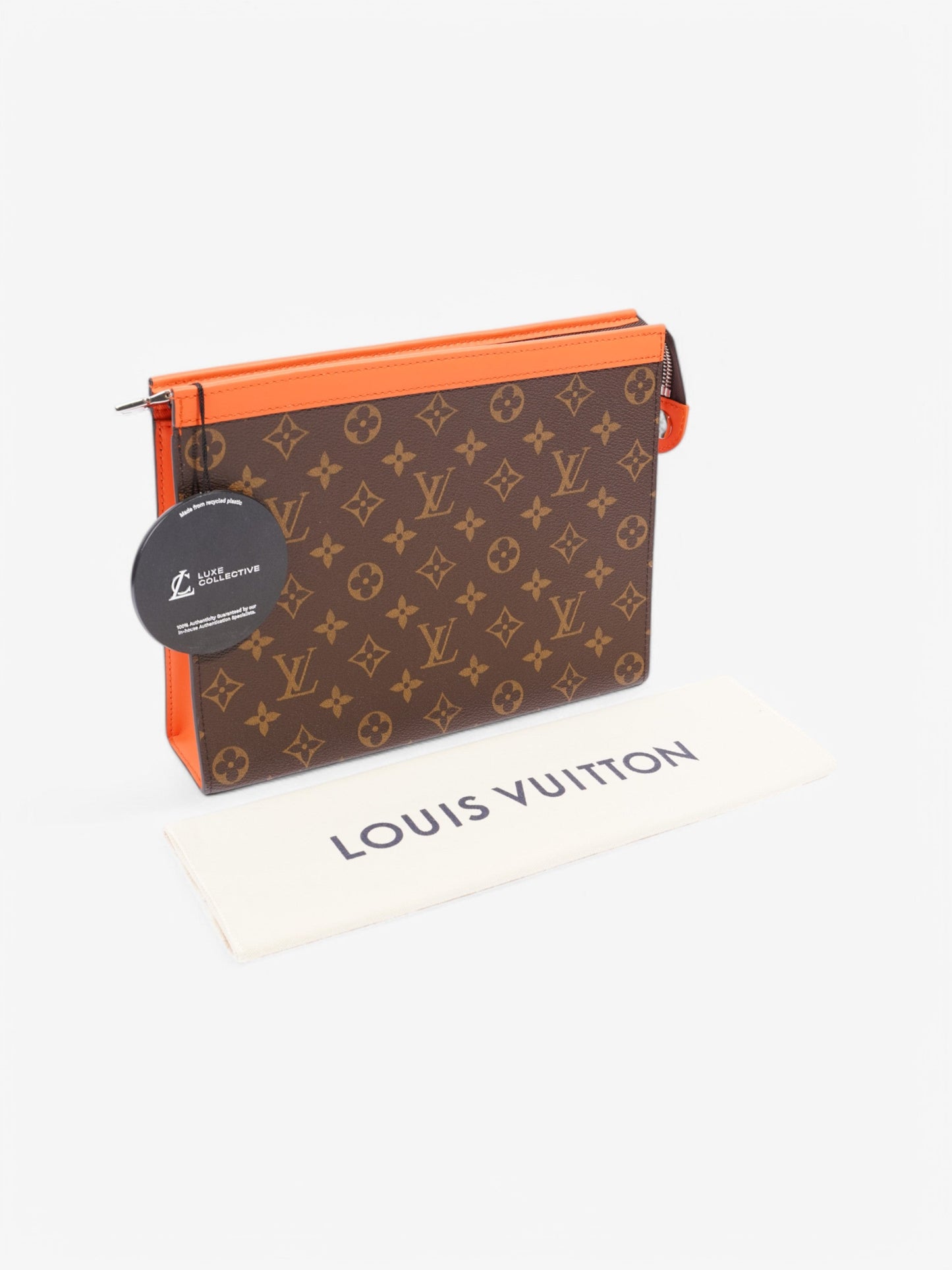 Louis Vuitton Pochette Voyage Monogram / Orange Coated Canvas MM