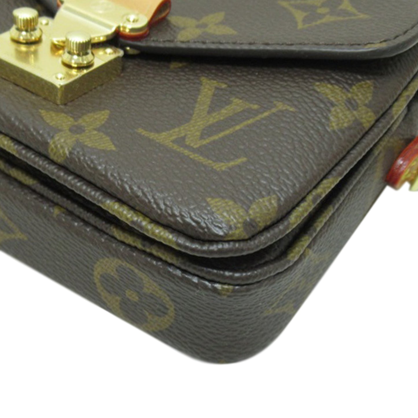 Brown Louis Vuitton Monogram Micro Metis Satchel