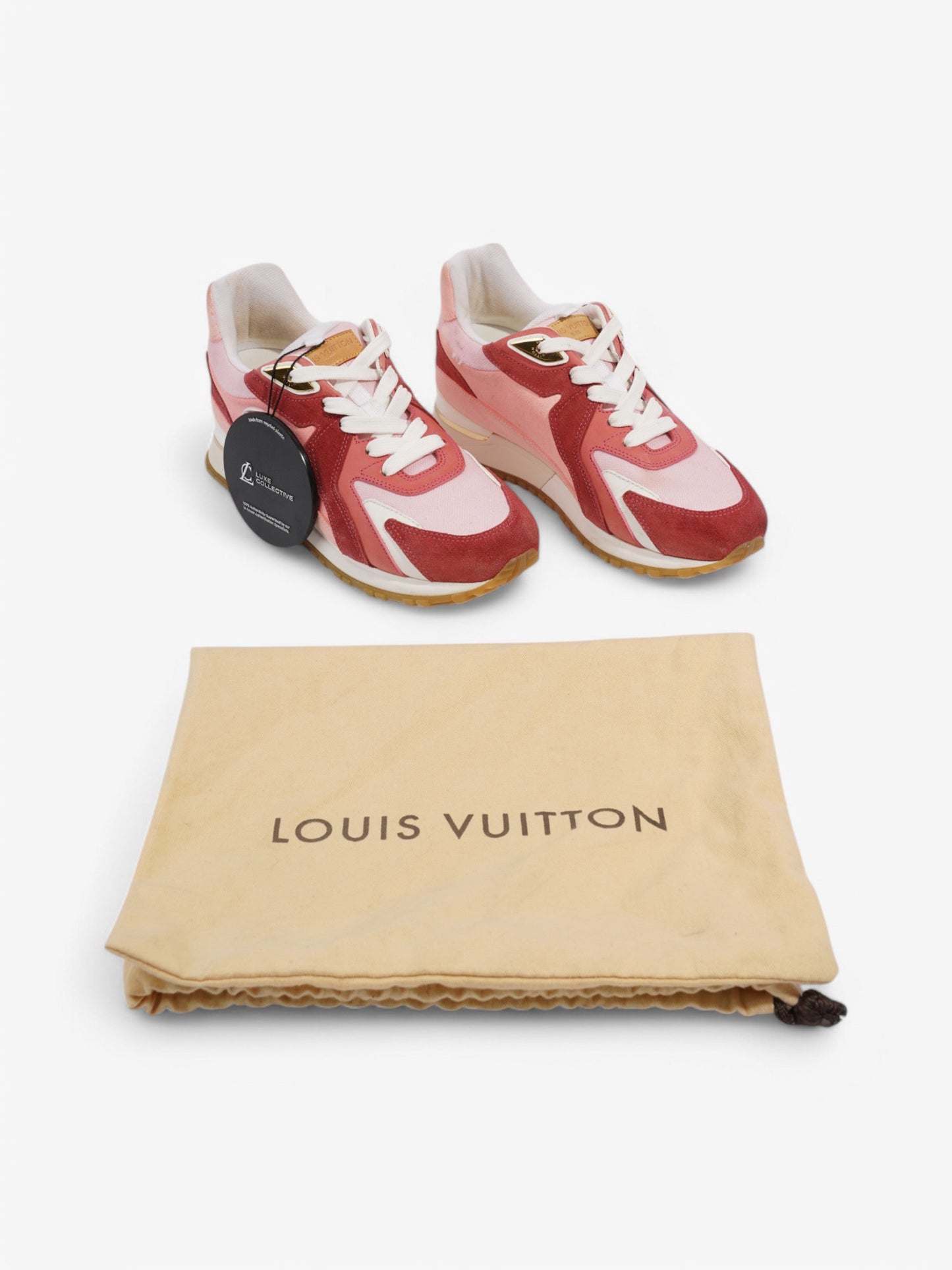 Louis Vuitton Runaway Pink / White Suede EU 37 UK 4