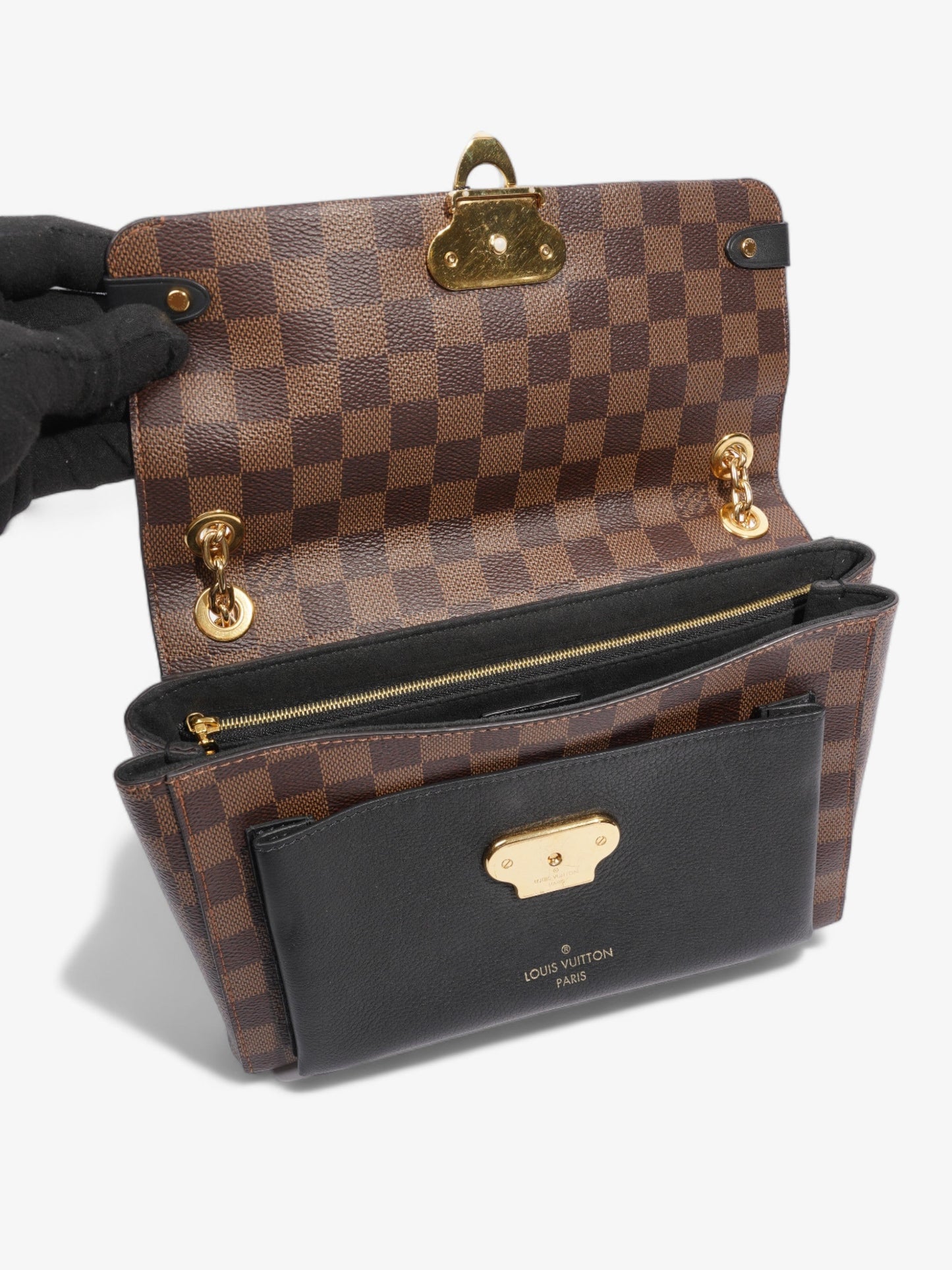 Louis Vuitton Vavin Damier Ebene / Black Coated Canvas PM