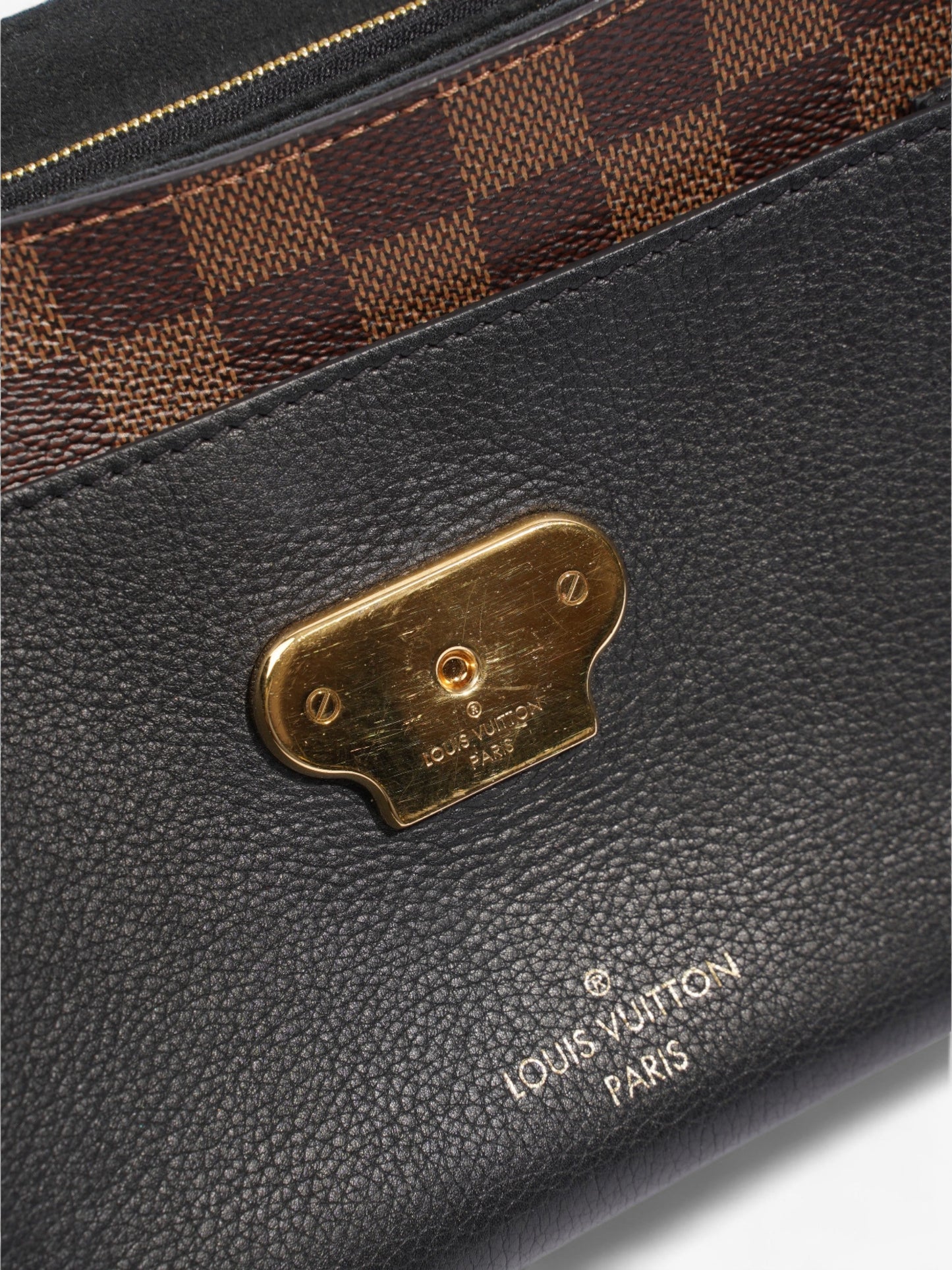 Louis Vuitton Vavin Damier Ebene / Black Coated Canvas PM