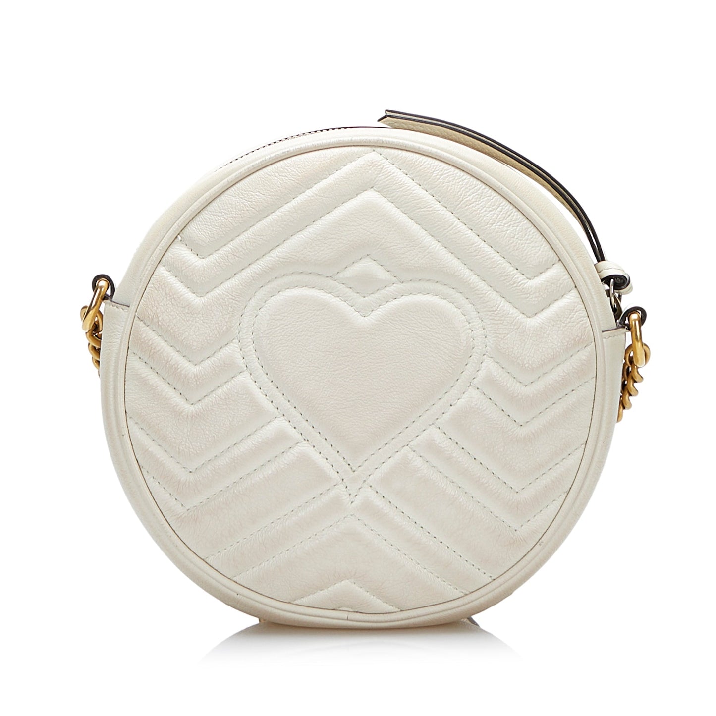 SALE Gucci GG Marmont Round White MatelassÃƒÆ’Ã‚Â©