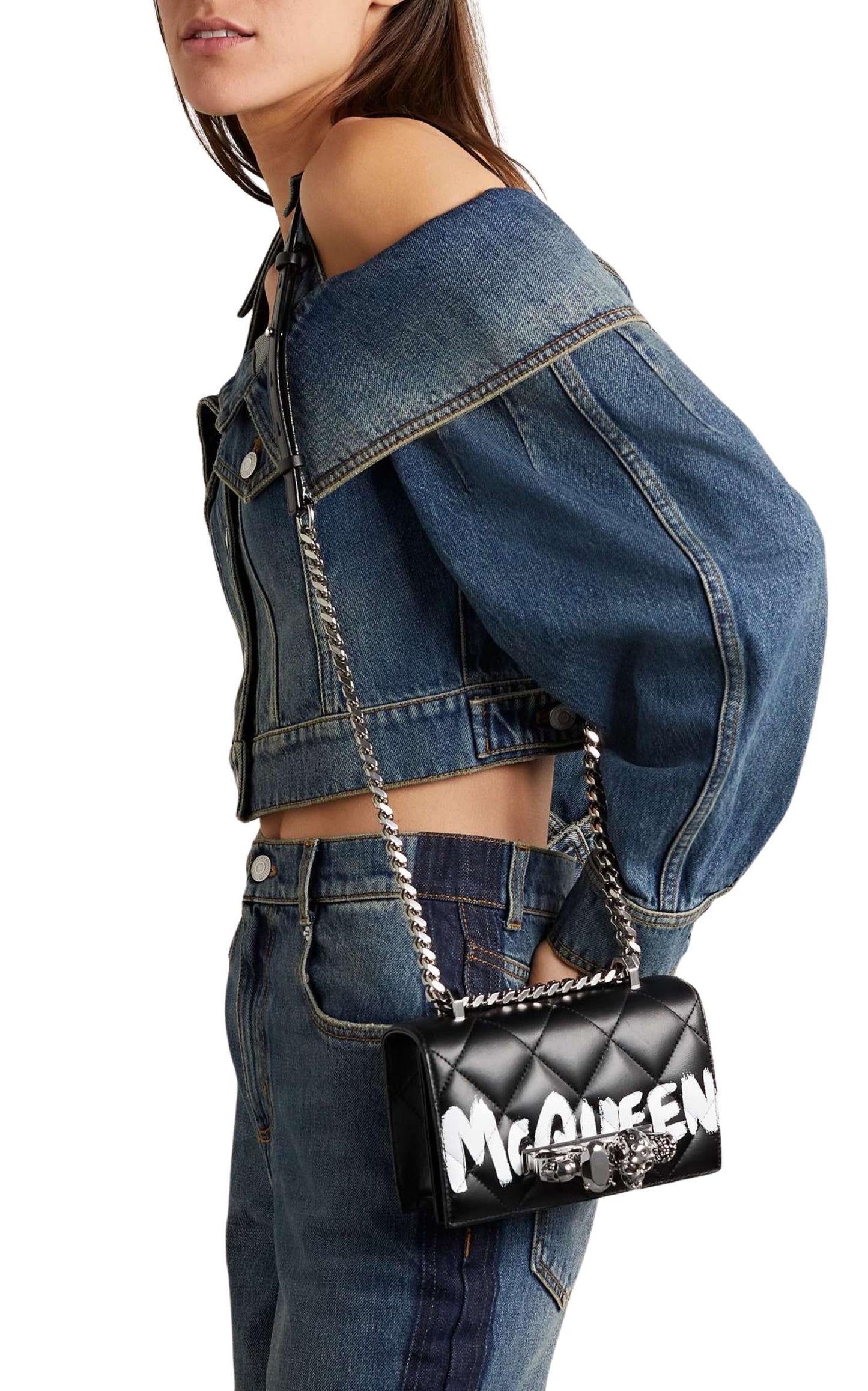 Jeweled Mini Graffiti Satchel Bag