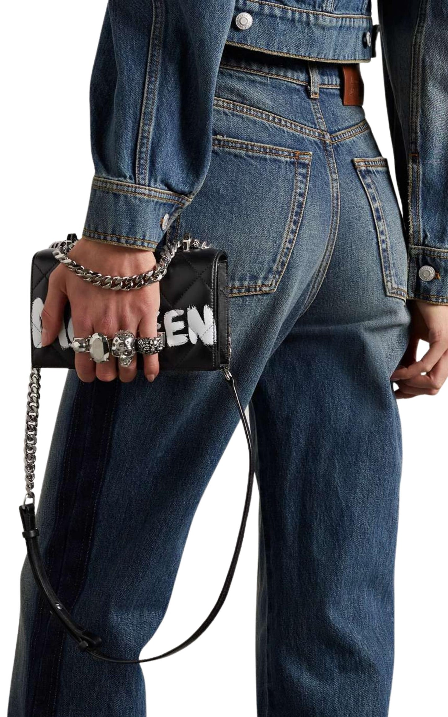 Jeweled Mini Graffiti Satchel Bag