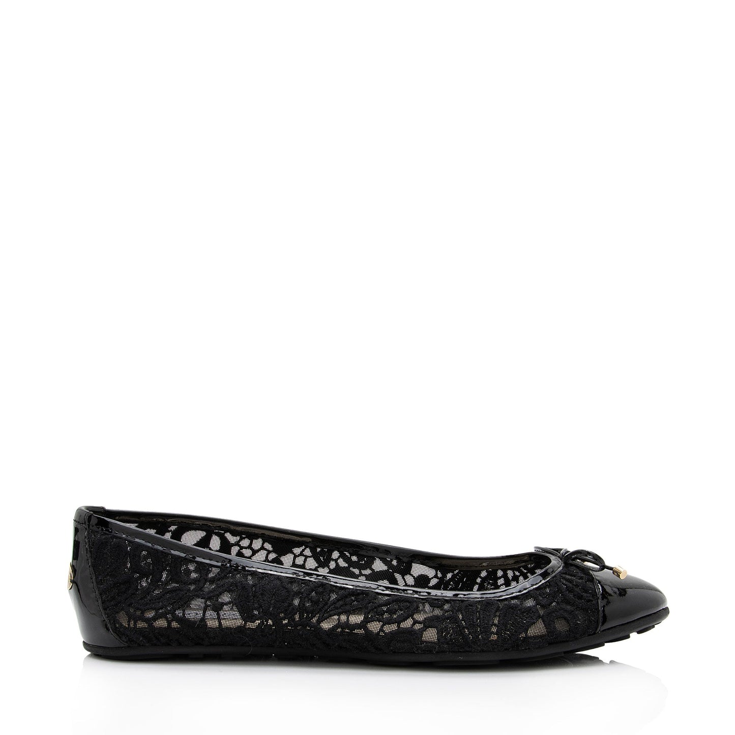 Jimmy Choo Lace Patent Leather Waltz Ballerina Flats - Size 9.5 / 39.5 (SHF-Kwe07p)