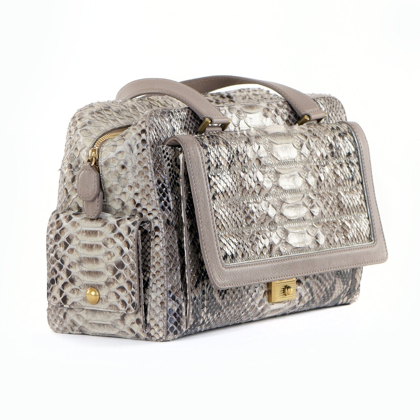 Catherine Snakeskin Box Satchel