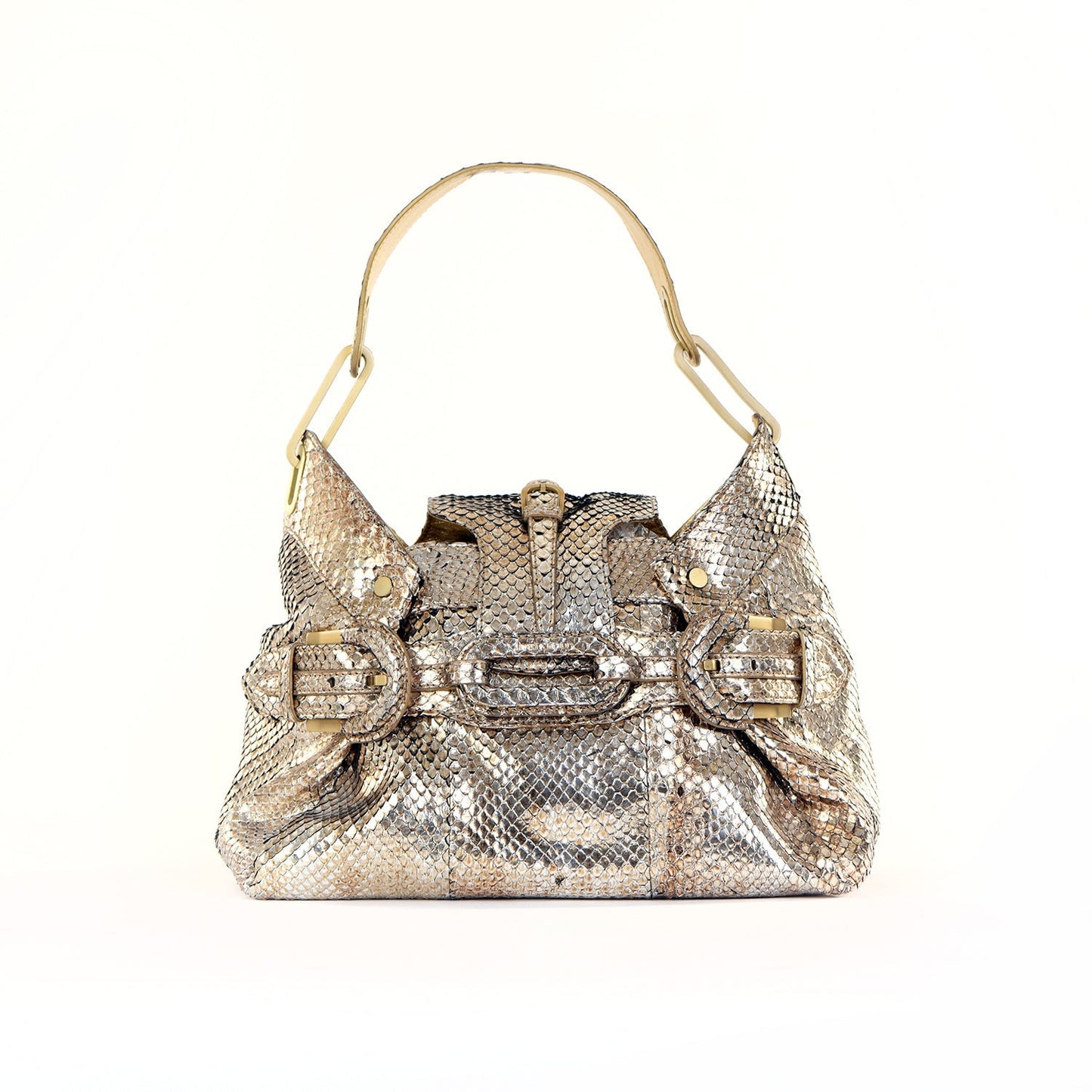 Tulita Metallic Snakeskin Bag