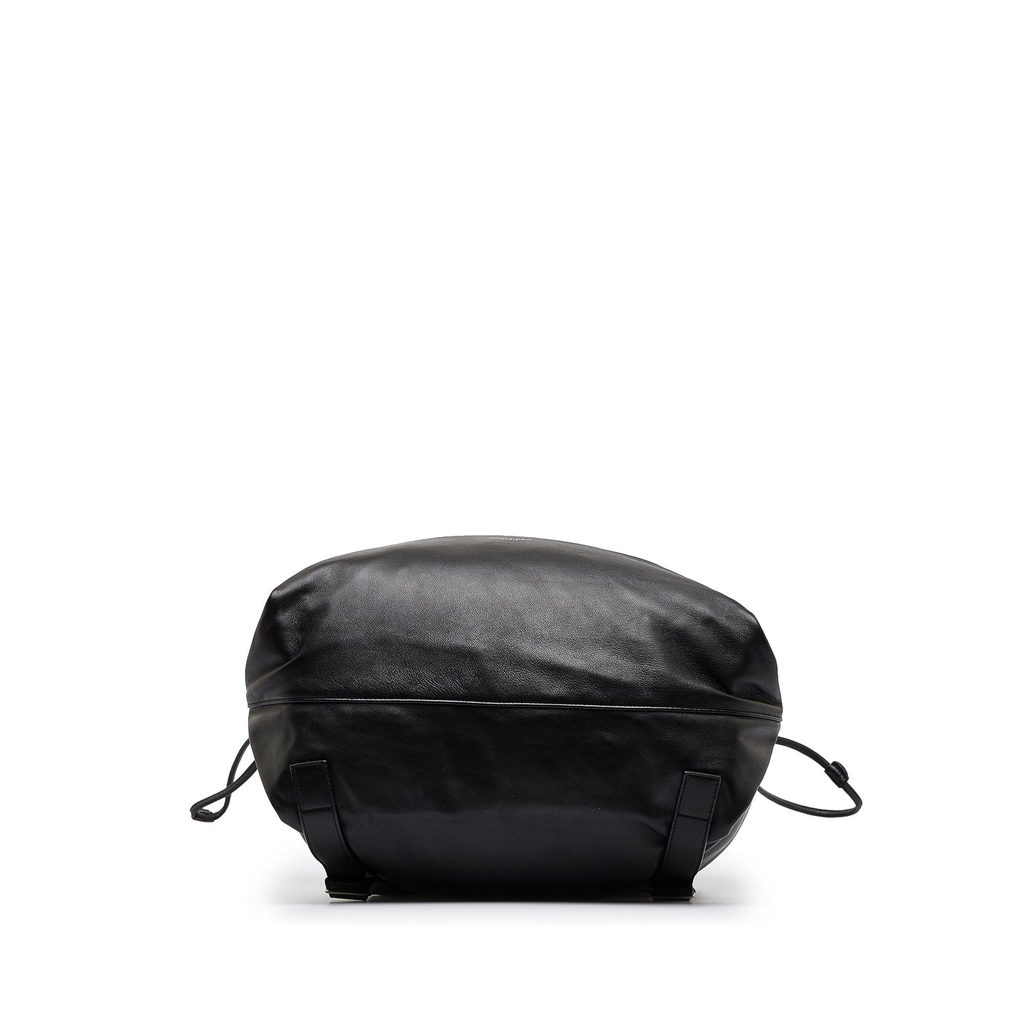 Yves Saint Teddy Drawstring Black Calfskin