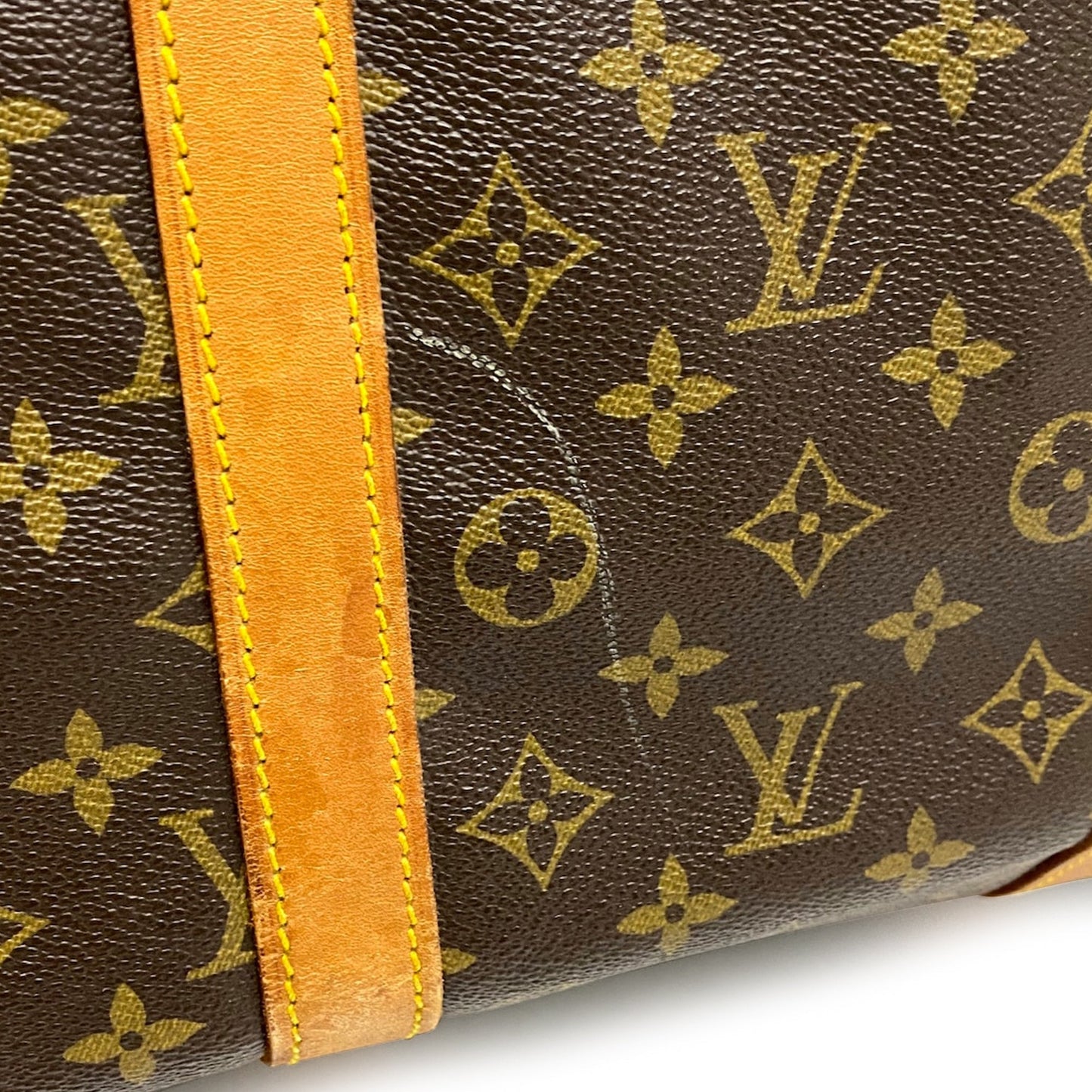 Brown Louis Vuitton Monogram Keepall Bandouliere 55 Travel Bag
