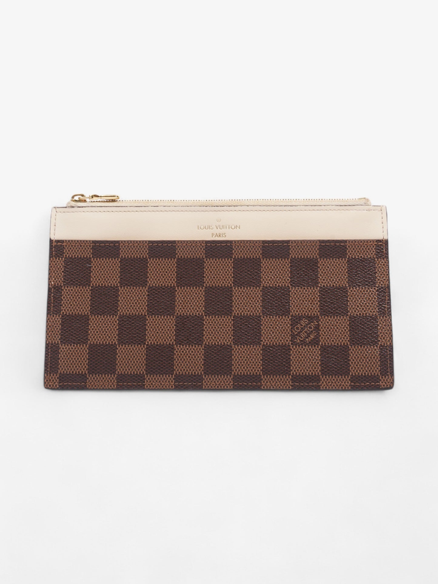 Louis Vuitton Slim Purse Damier Ebene / Cream Canvas