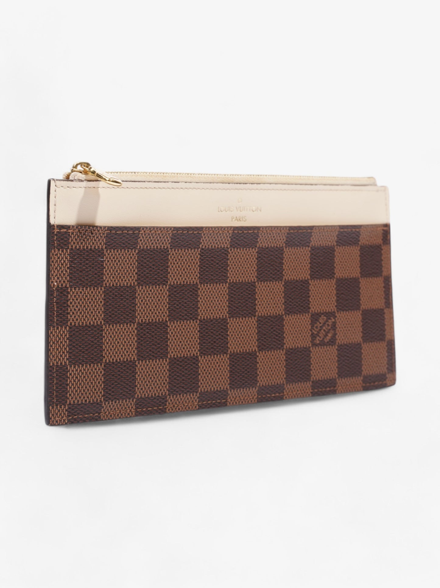 Louis Vuitton Slim Purse Damier Ebene / Cream Canvas