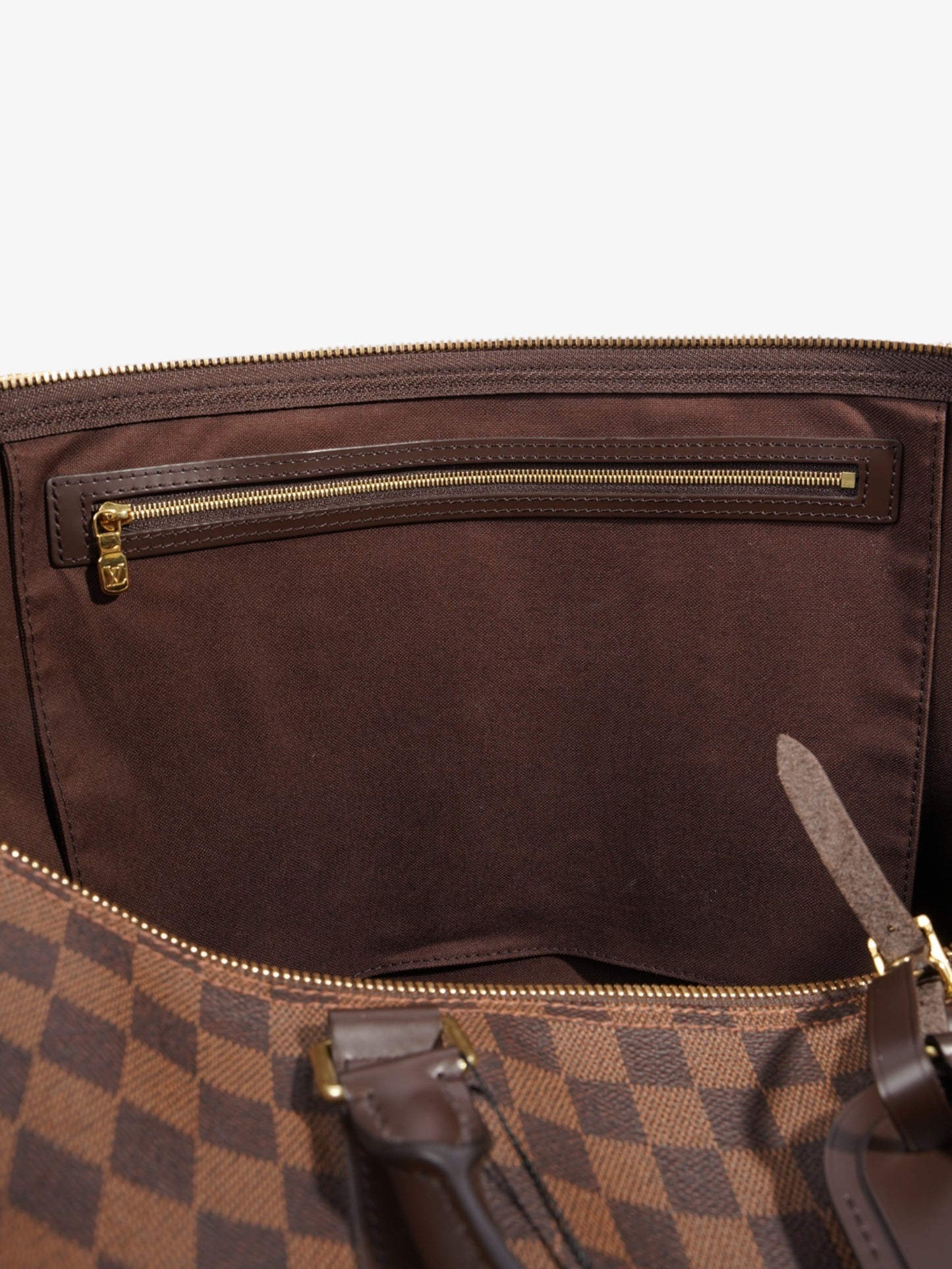 Louis Vuitton Keepall Bandouliere 55 Damier Ebene Coated Canvas