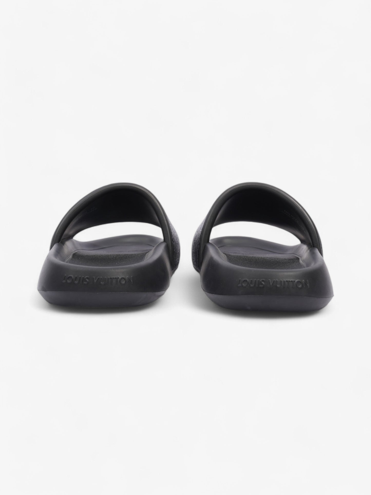 Louis Vuitton Waterfront Slides Monogram Eclipse Rubber EU 44 UK 10