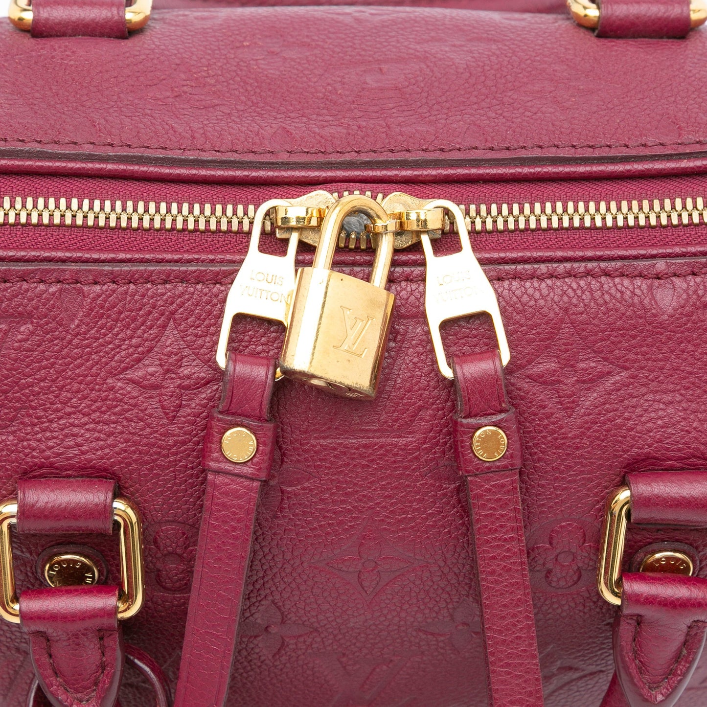 Louis Vuitton Speedy BandouliÃƒÆ’Ã‚Â¨re 25 Red Monogram Empreinte