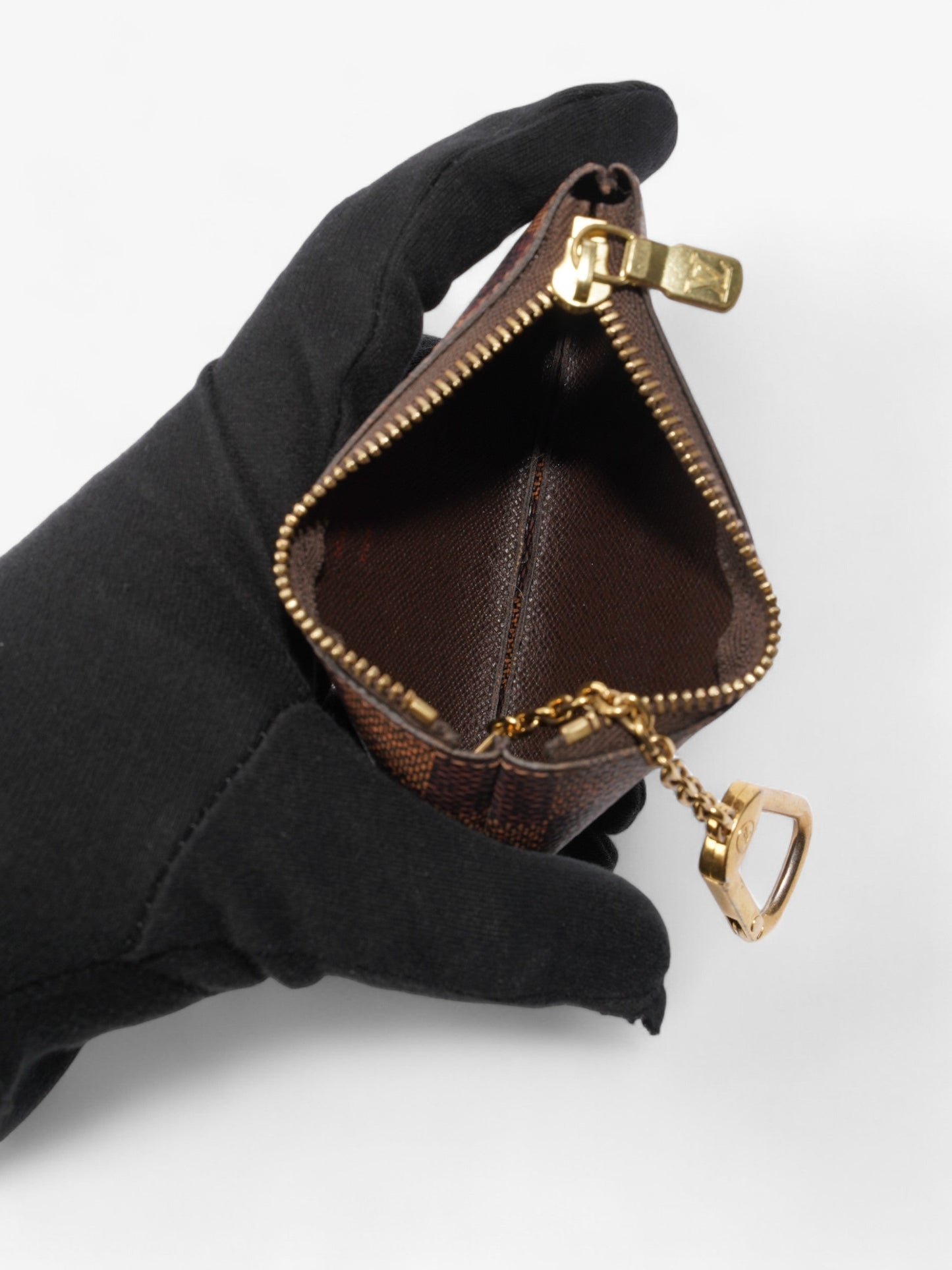 Louis Vuitton Key Pouch Damier Ebene Coated Canvas
