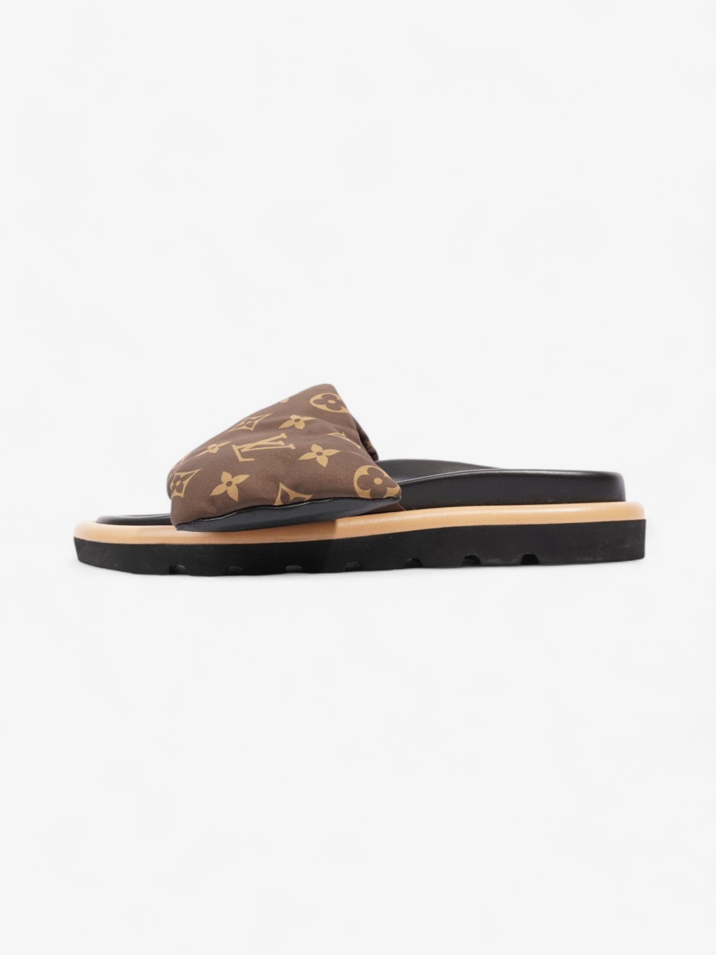 Louis Vuitton Pool Pillow Slides Khaki Monogram Nylon EU 39 UK 6
