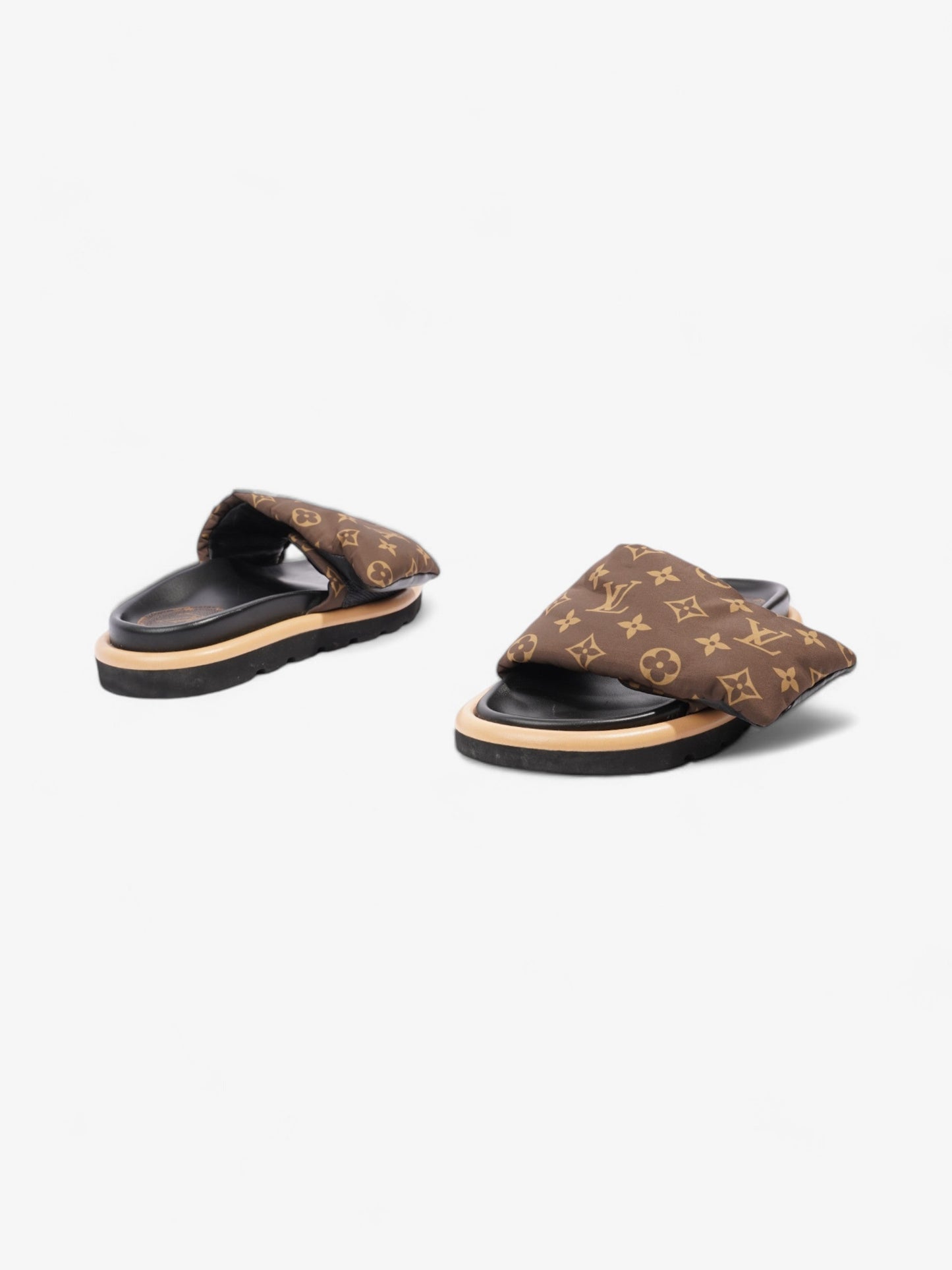 Louis Vuitton Pool Pillow Slides Khaki Monogram Nylon EU 39 UK 6