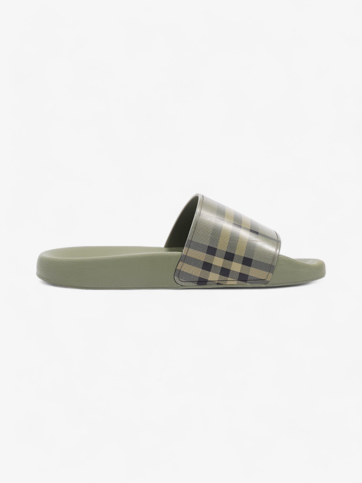 Burberry Furley Slides Khaki / Black Rubber EU 39 UK 6