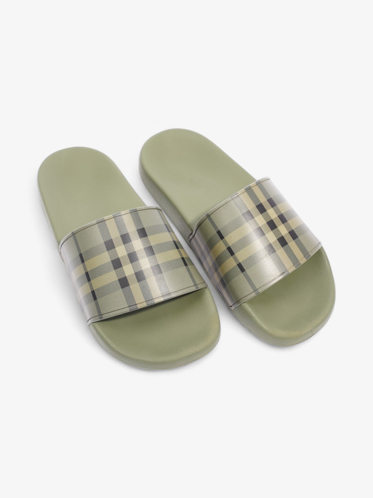 Burberry Furley Slides Khaki / Black Rubber EU 39 UK 6