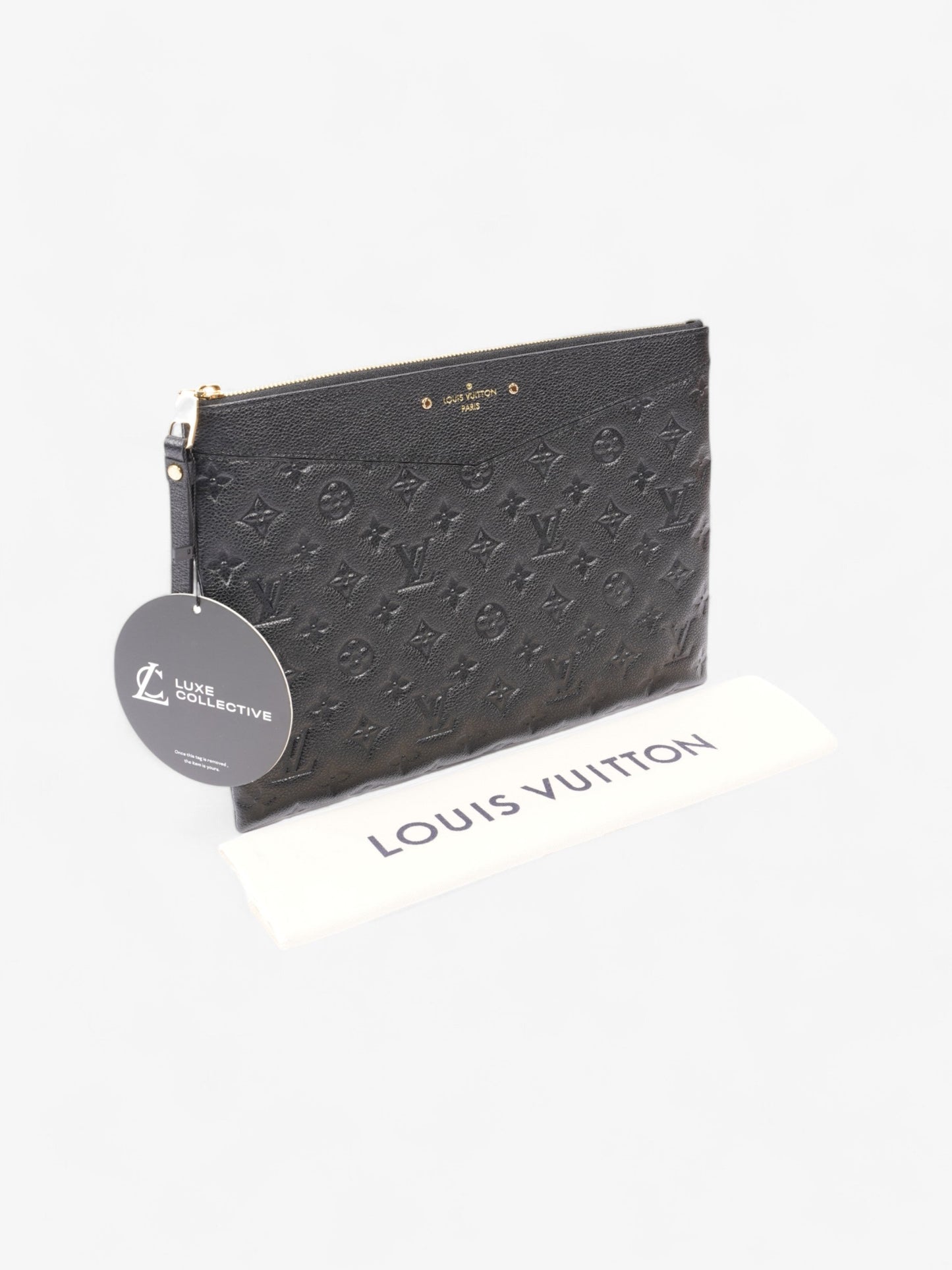 Louis Vuitton Daily Pouch Black Empreinte Leather