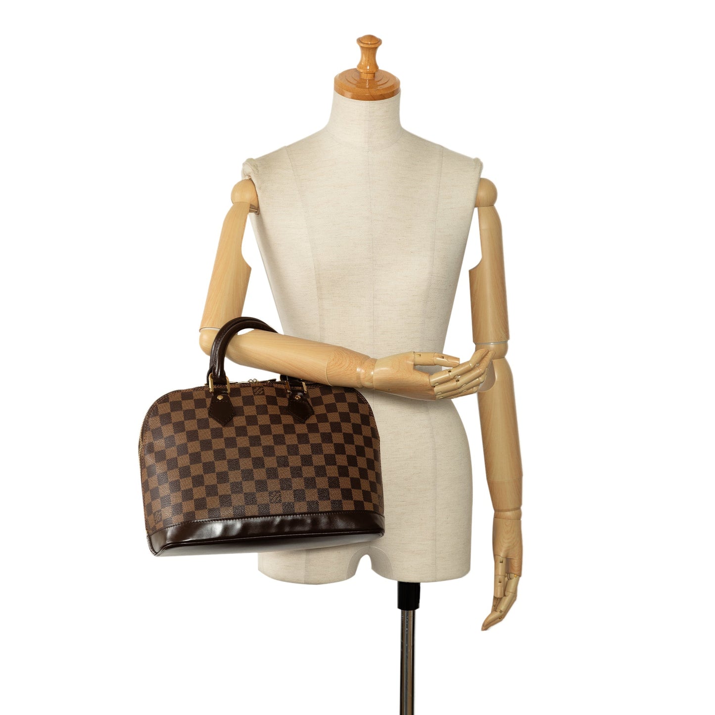 Brown Louis Vuitton Damier Ebene Alma MM Handbag