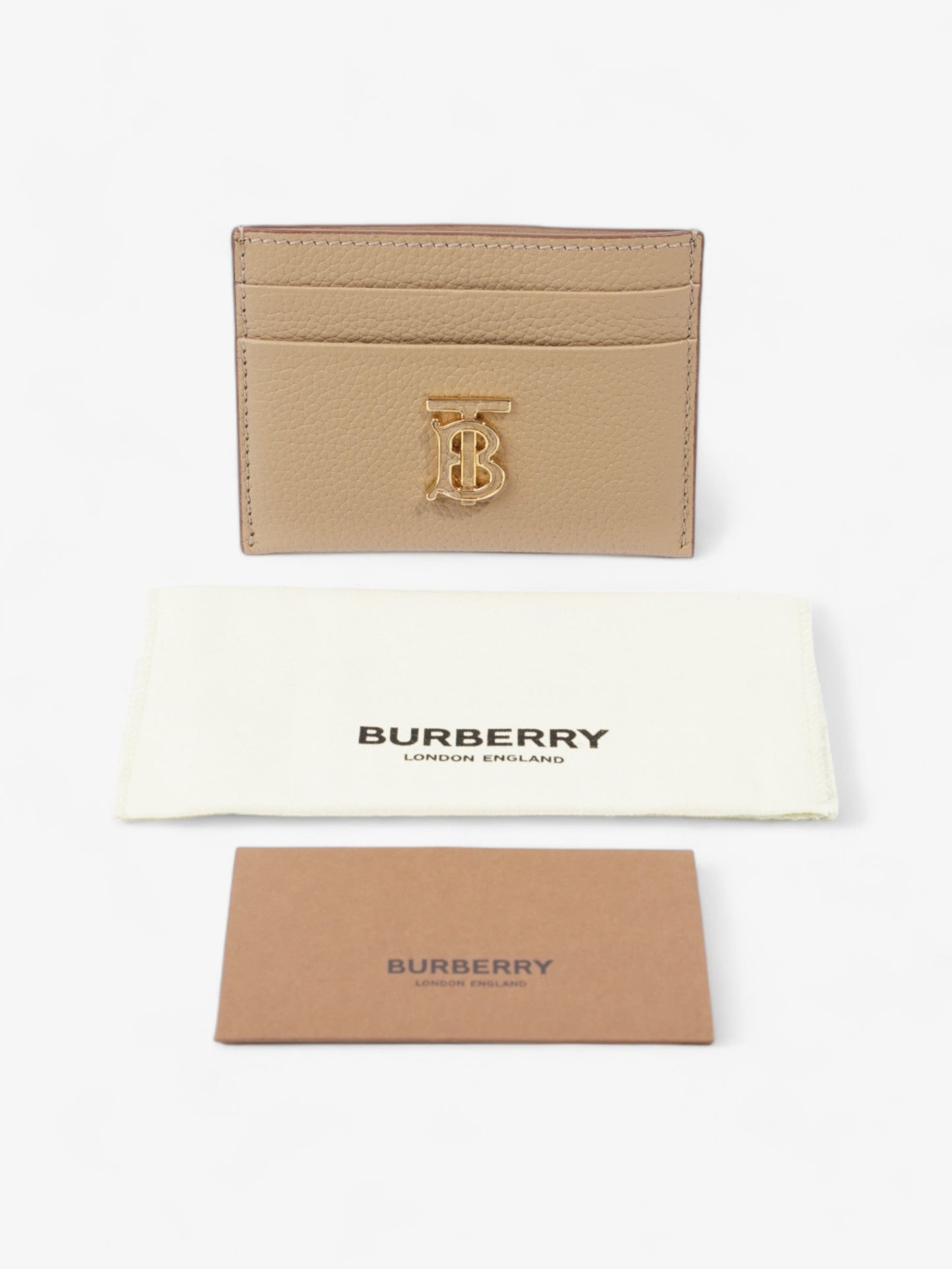 Burberry GTB Card Case Oat Beige Leather