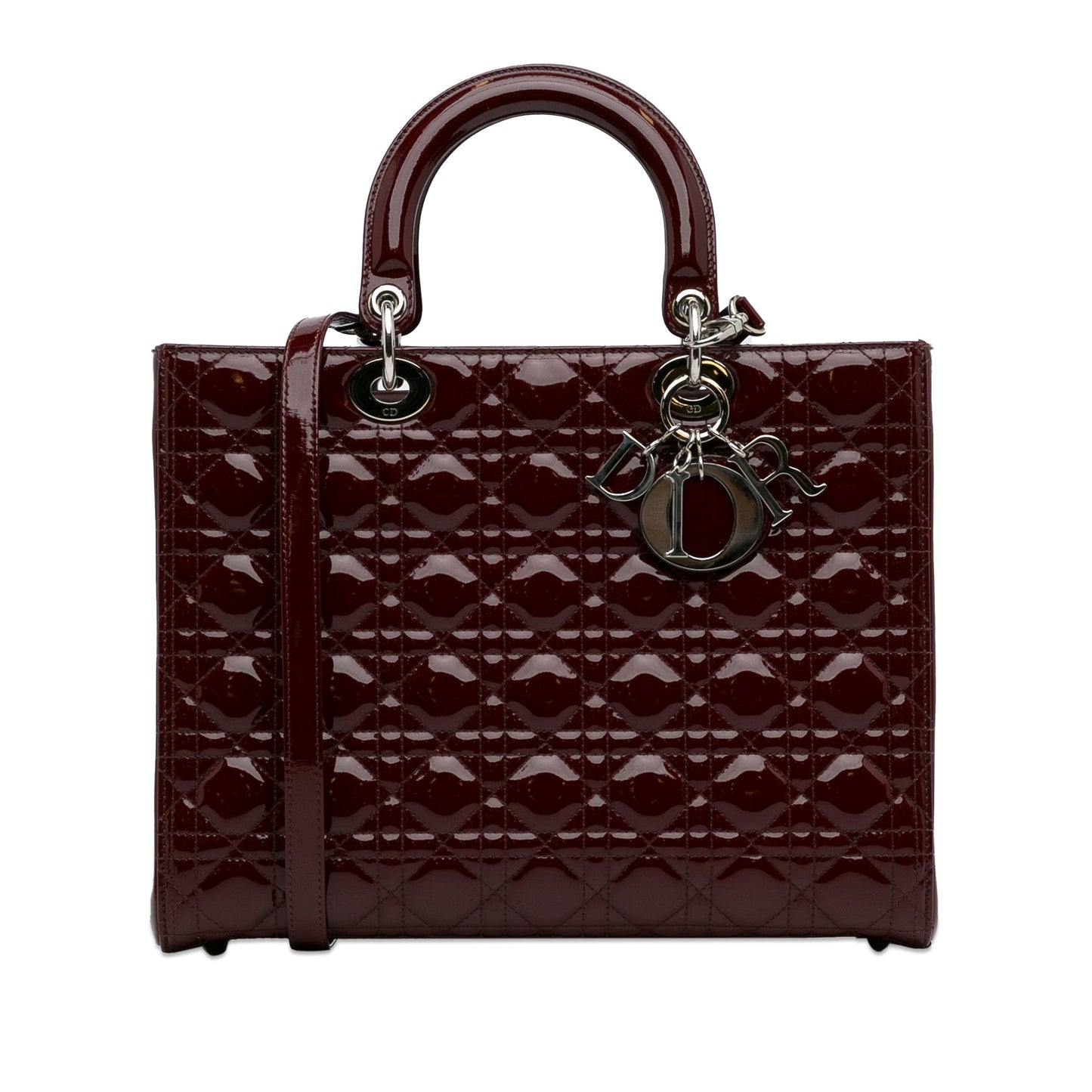 Dior Lady Dior Large Red Patent