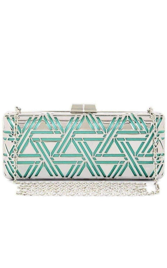Kerri Metal Triangle Cage Clutch