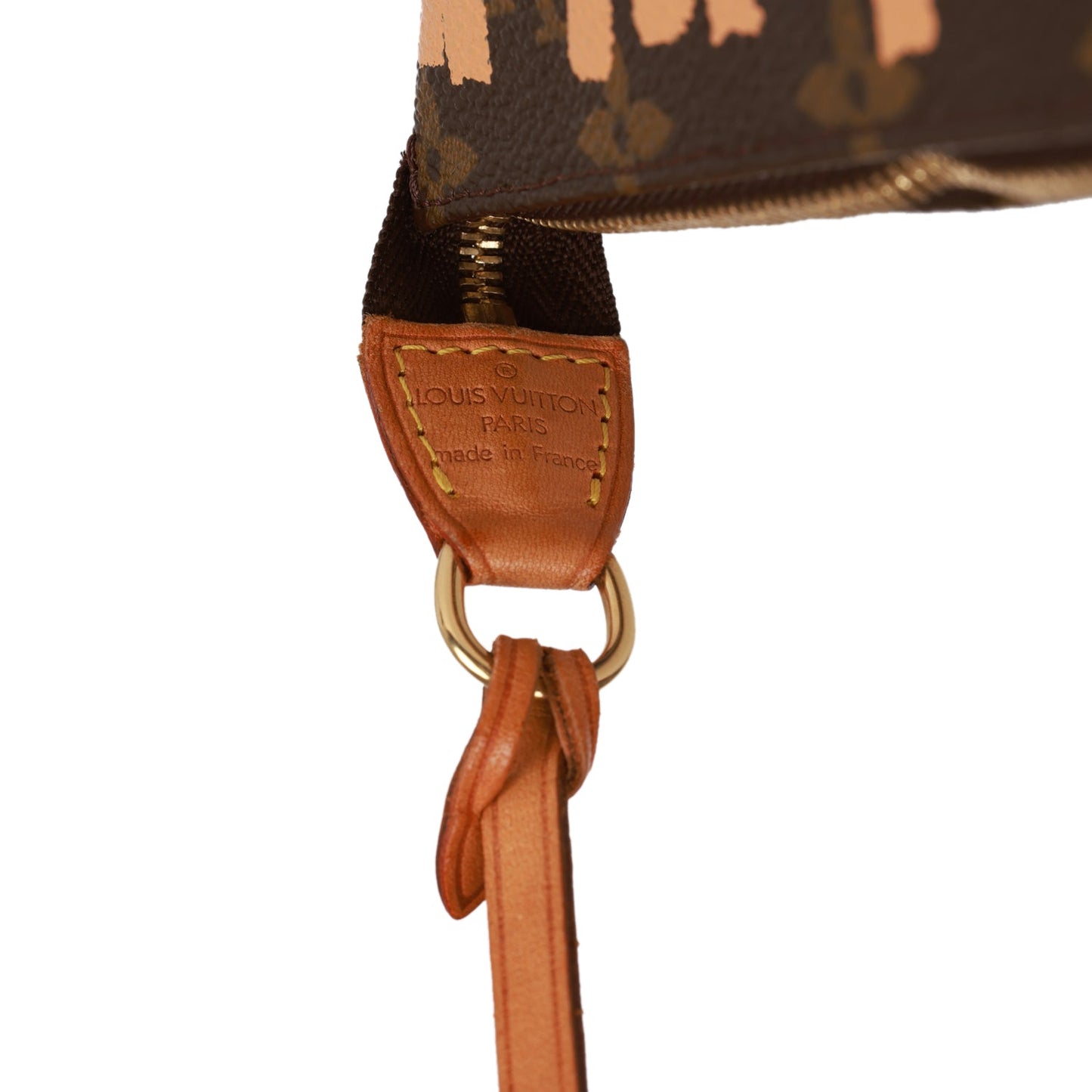 Louis Vuitton Vintage x Stephen Sprouse Peach Graffiti Pochette Bag Gold Hardware