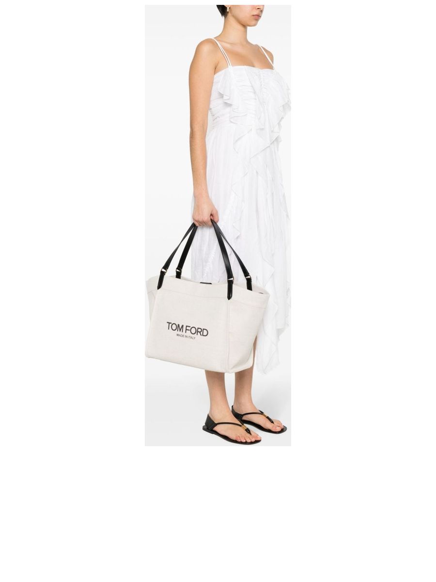 Large Panelled Canvas Shopper