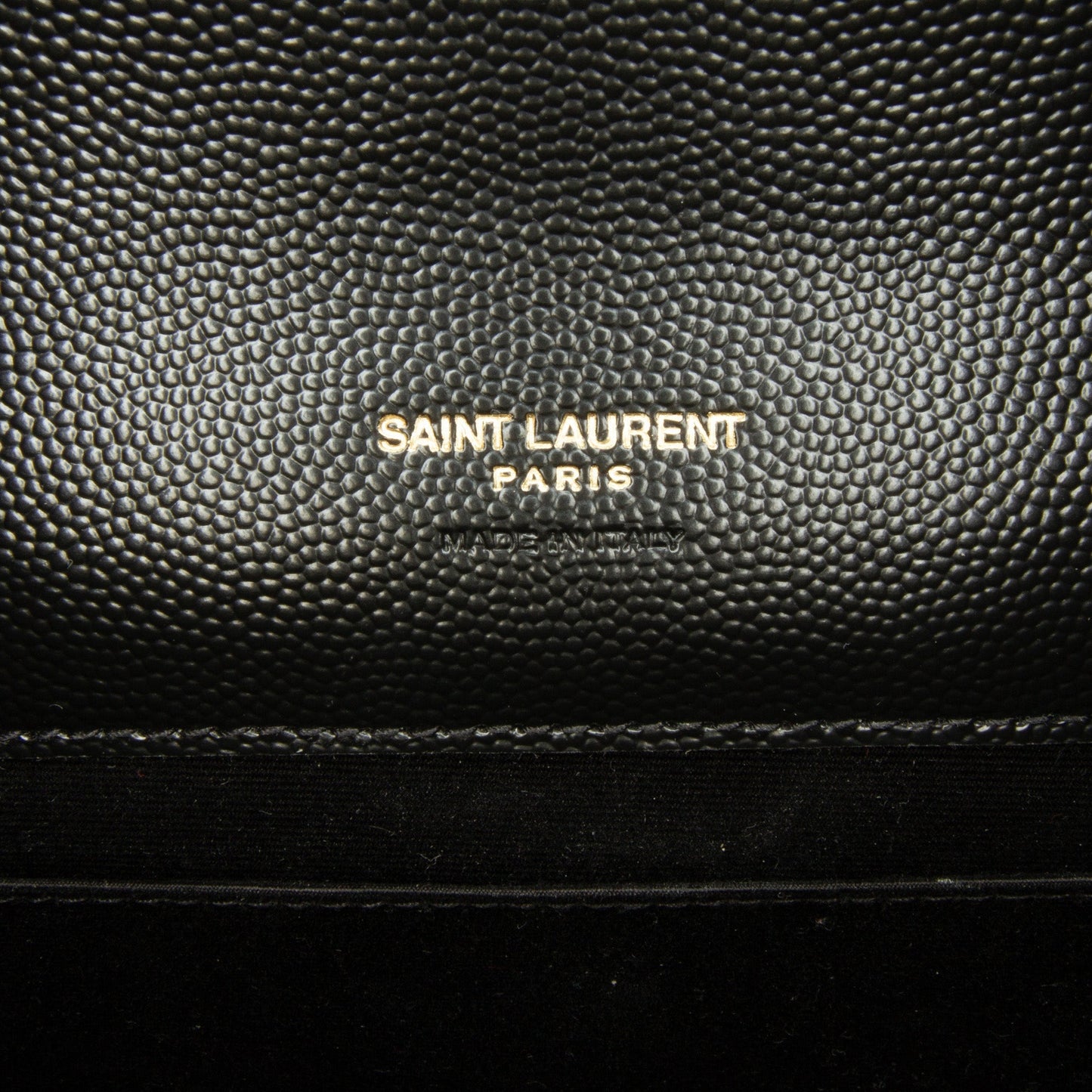Yves Saint Laurent Cassandre Envelope Clutch Black Grain De Poudre