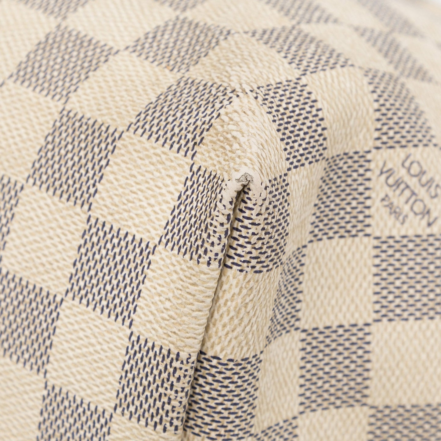 White Louis Vuitton Damier Azur Iena MM Tote Bag