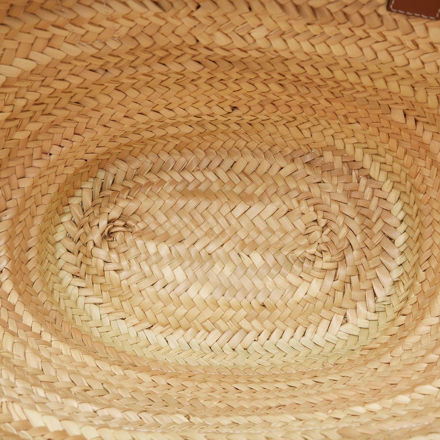 Beige Loewe Raffia Basket Tote