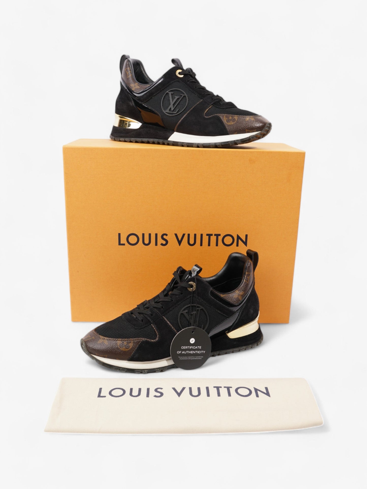 Louis Vuitton Run Away  Black / Monogram Mesh EU 39 UK 6