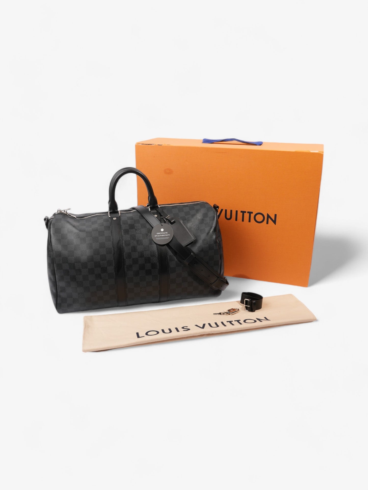 Louis Vuitton Keepall Bandouliere Damier Graphite Coated Canvas 45