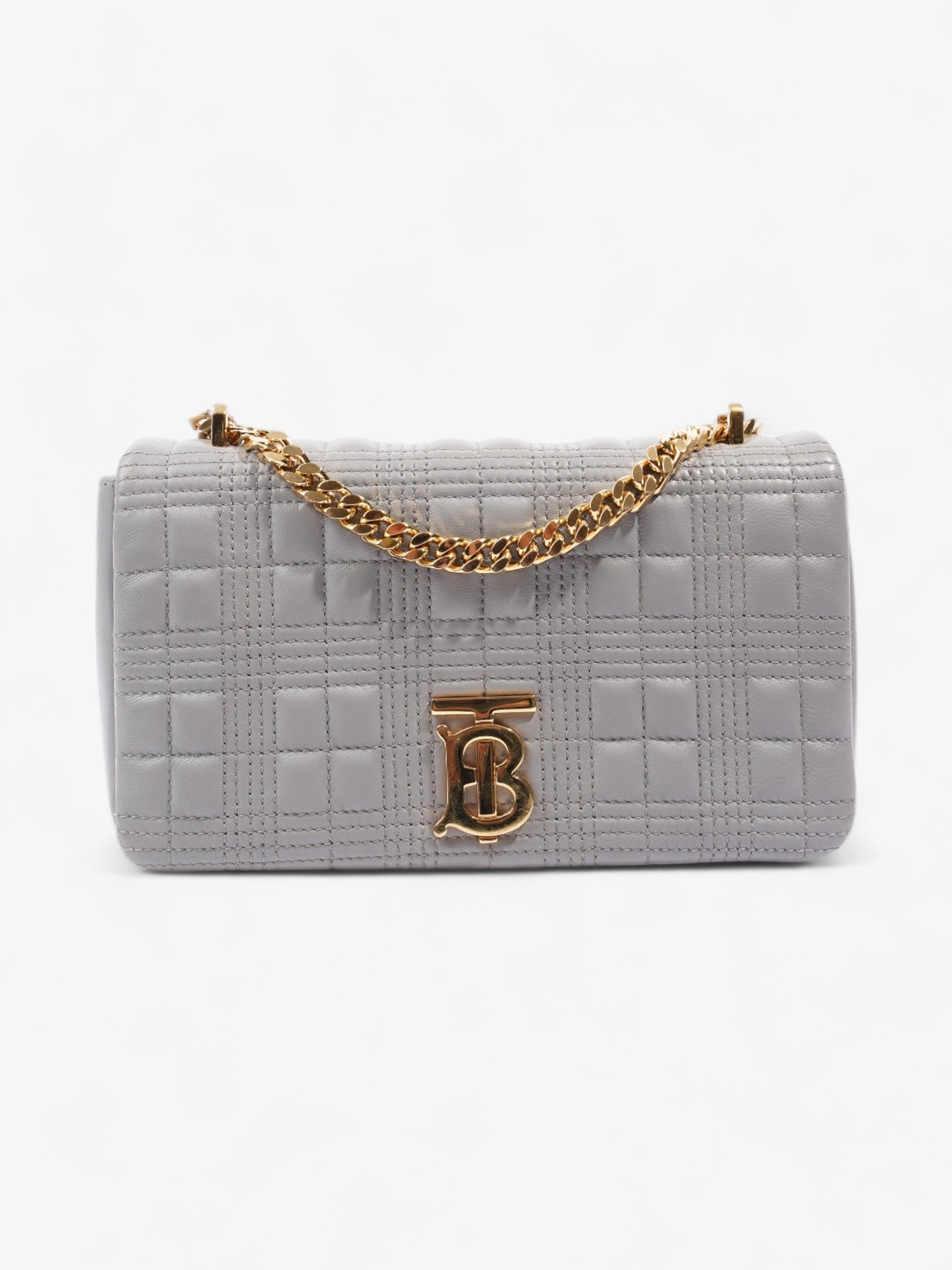 Burberry Lola Bag Grey Lambskin Leather Small