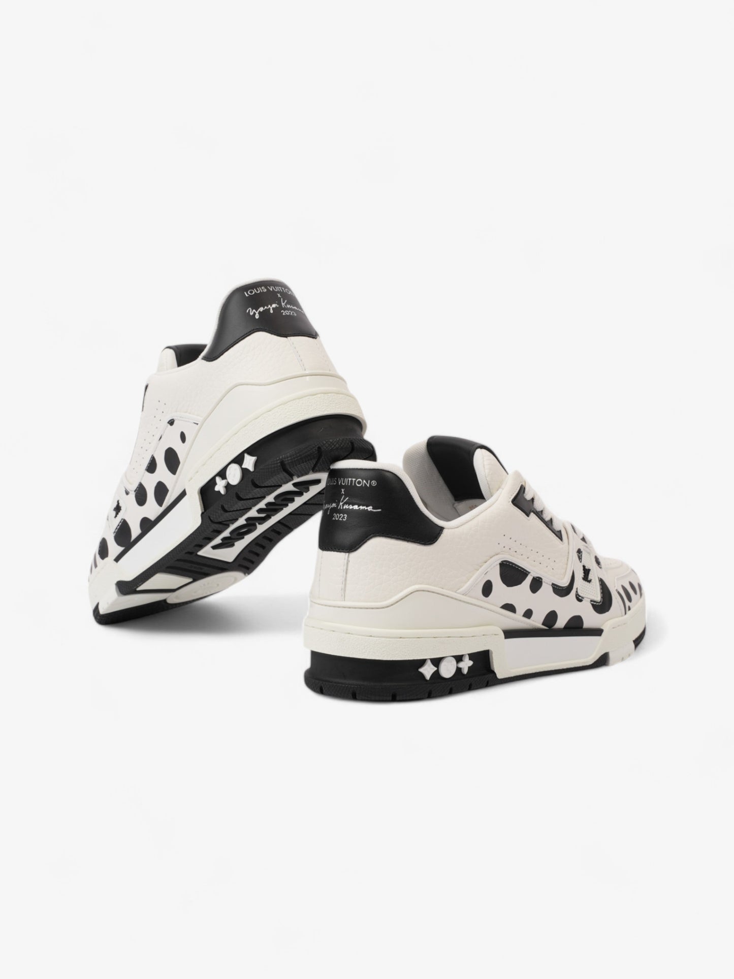Louis Vuitton Yayoi kusaka Infinity Dots  White  / Black Leather EU 40 UK 6
