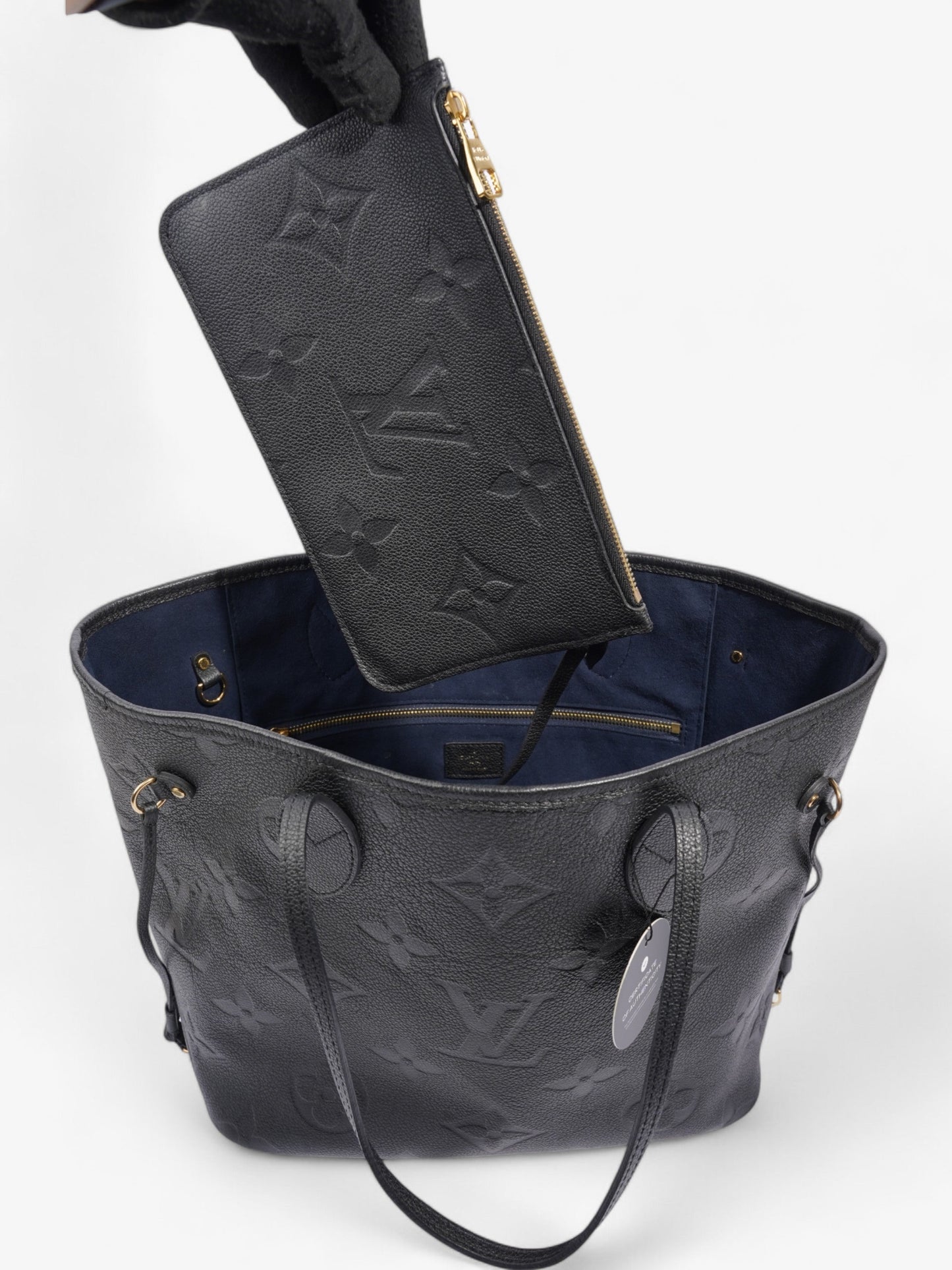Louis Vuitton Neverfull Black Empreinte Leather MM