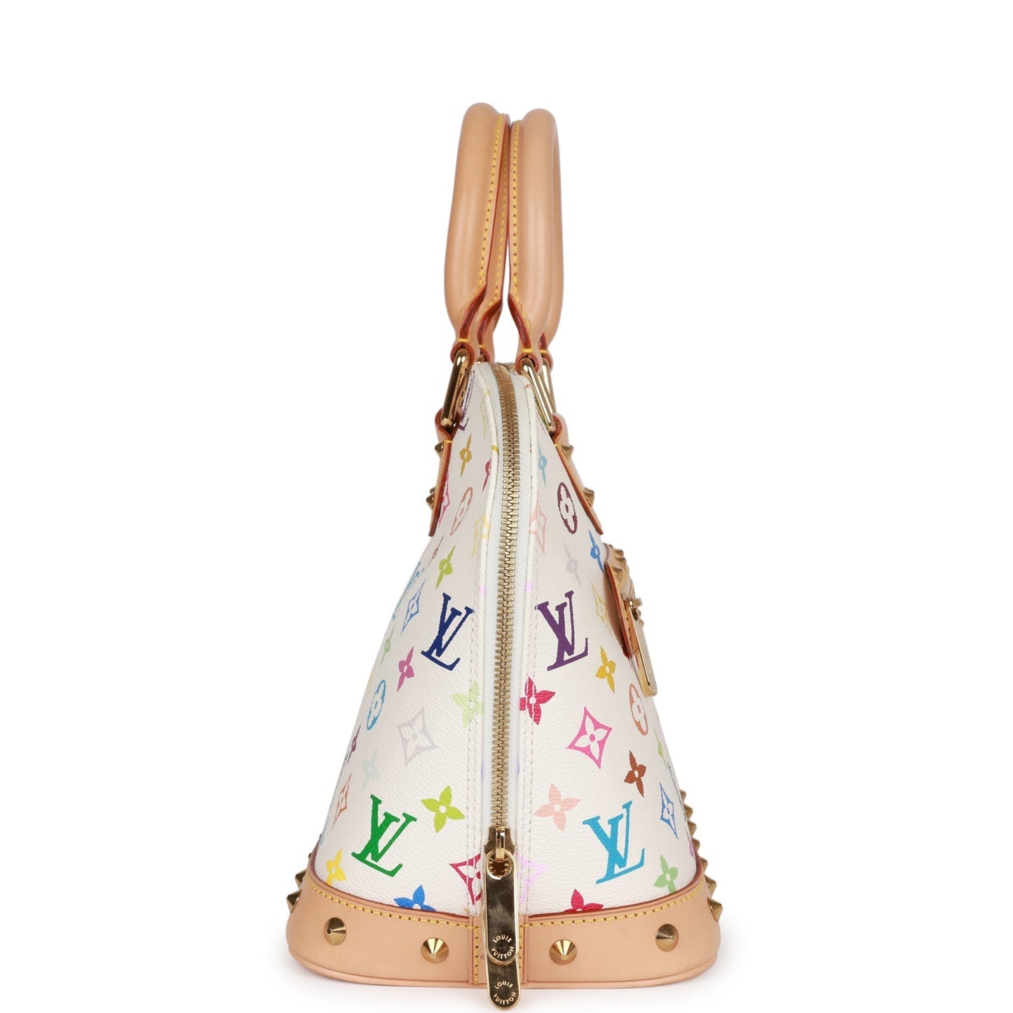 Louis Vuitton Vintage Monogram Multicolor White Alma PM Gold Hardware