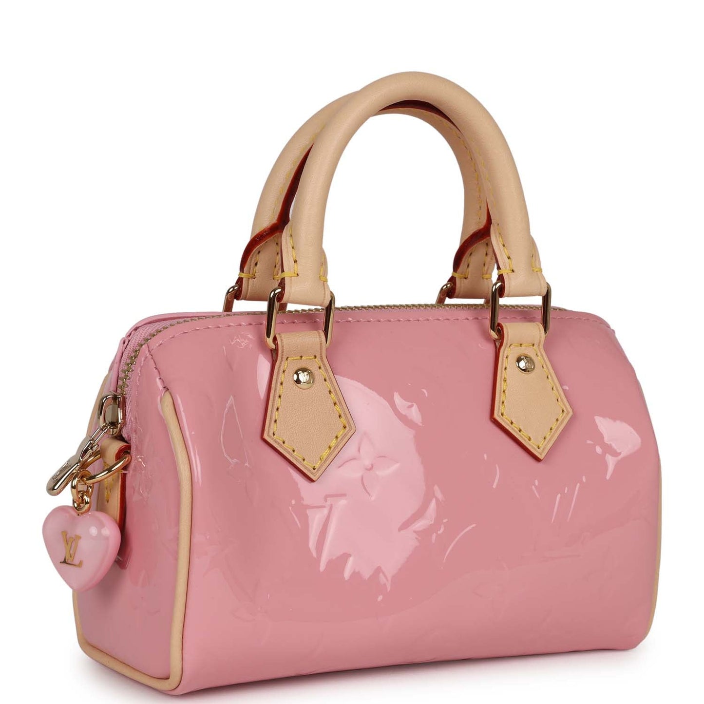 Louis Vuitton Nano Speedy Mochi Pink Vernis Gold Hardware