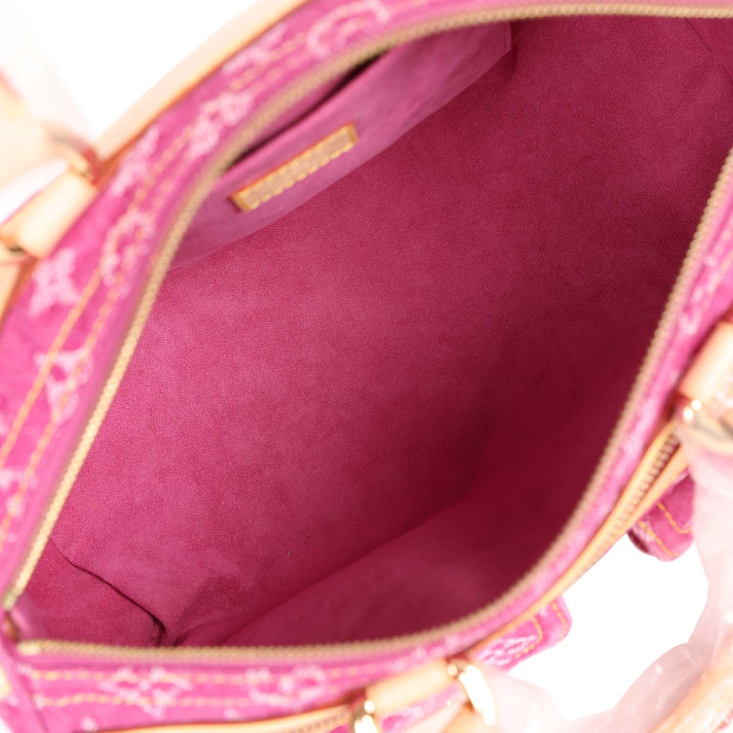 Louis Vuitton Vintage Neo Speedy Pink Denim Monogram Gold Hardware