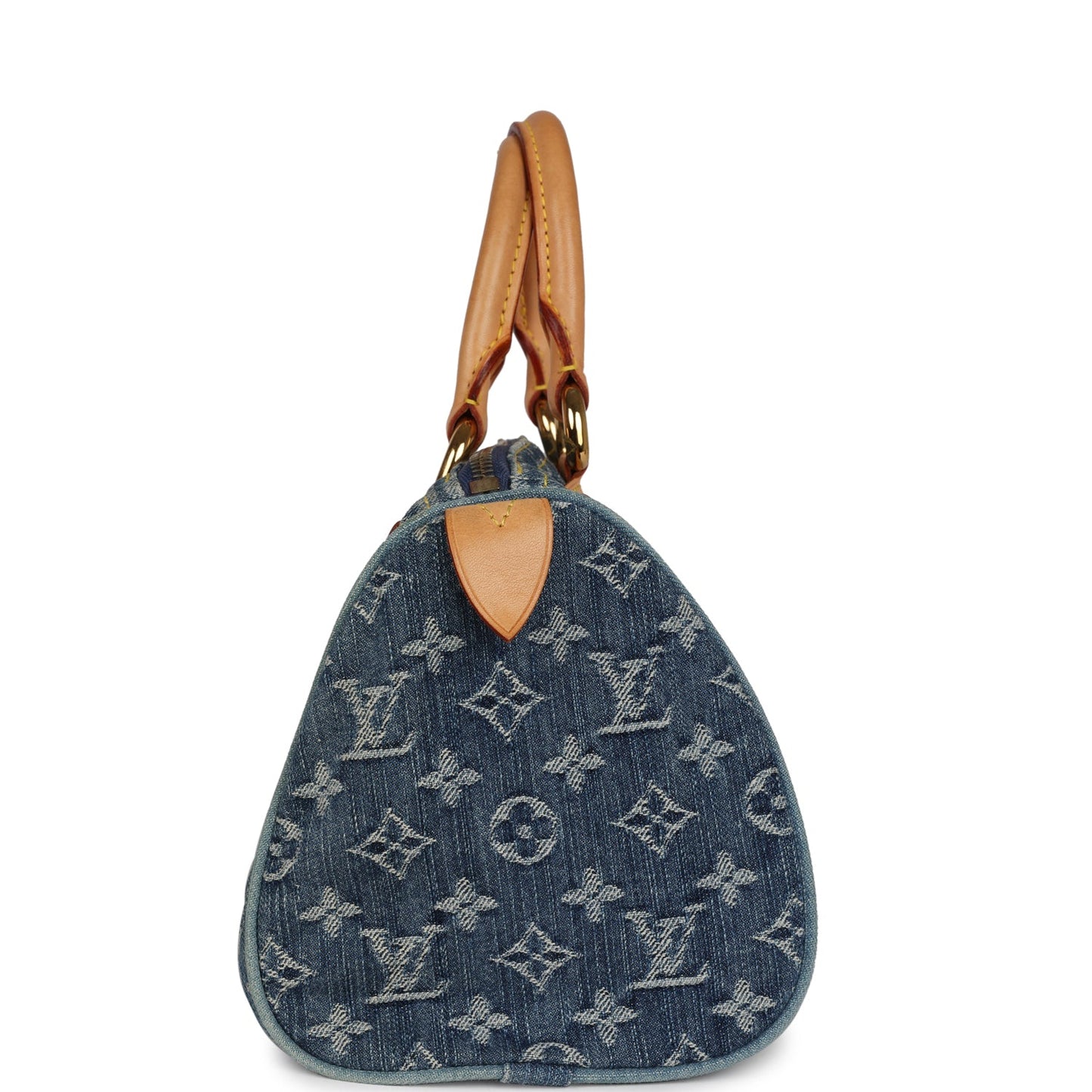 Louis Vuitton Vintage Neo Speedy Blue Denim Monogram Gold Hardware