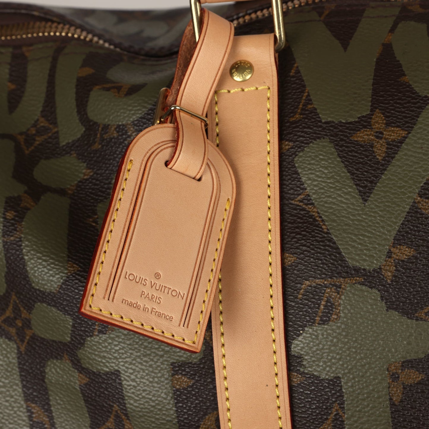Louis Vuitton Vintage x Stephen Sprouse Keepall 50 Khaki Graffiti Gold Hardware