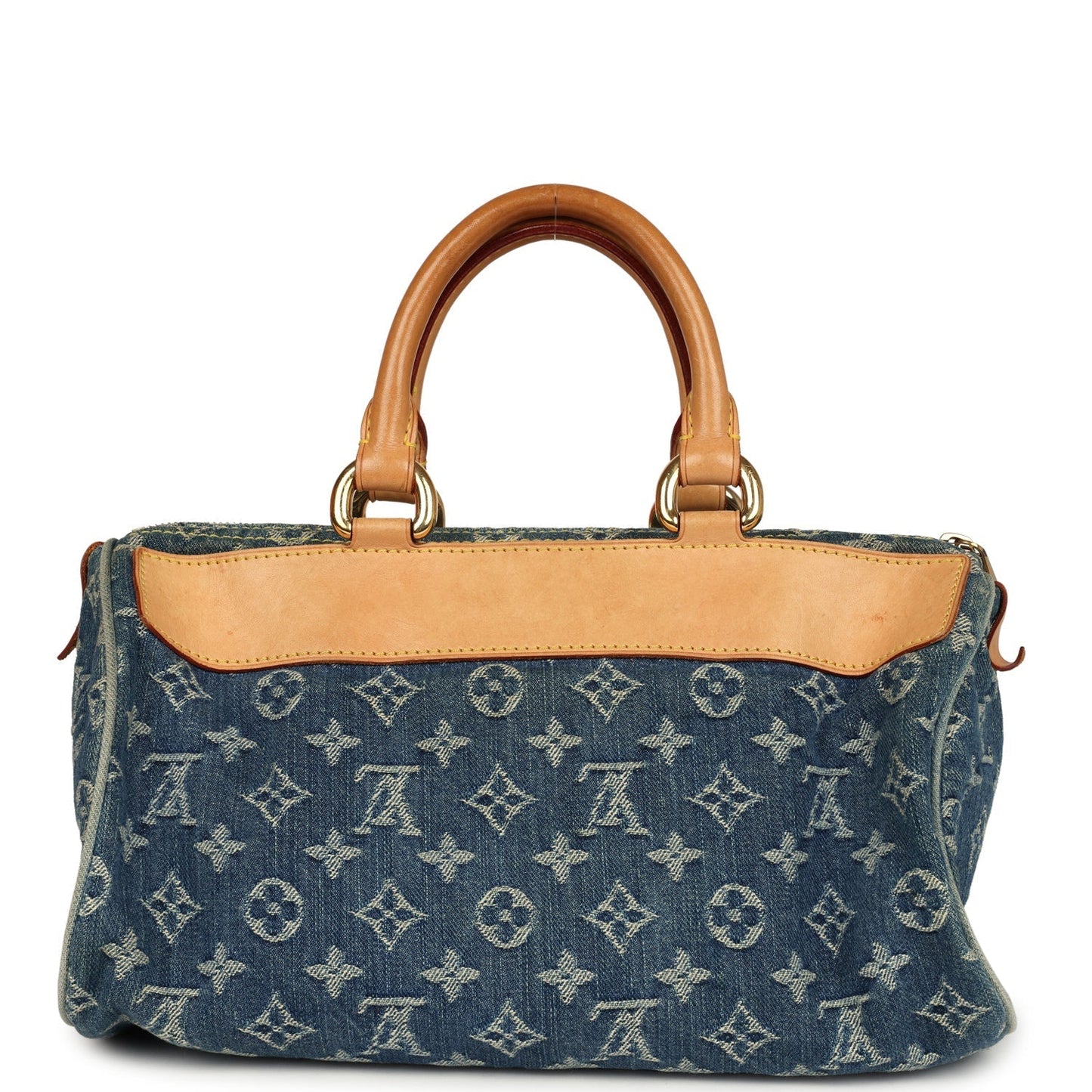 Louis Vuitton Vintage Neo Speedy Blue Denim Monogram Gold Hardware