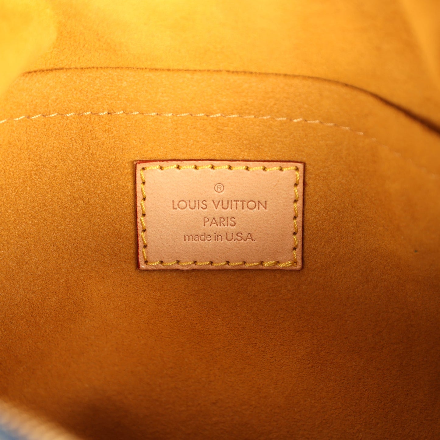 Louis Vuitton Vintage Baggy GM Blue Denim Monogram Gold Hardware