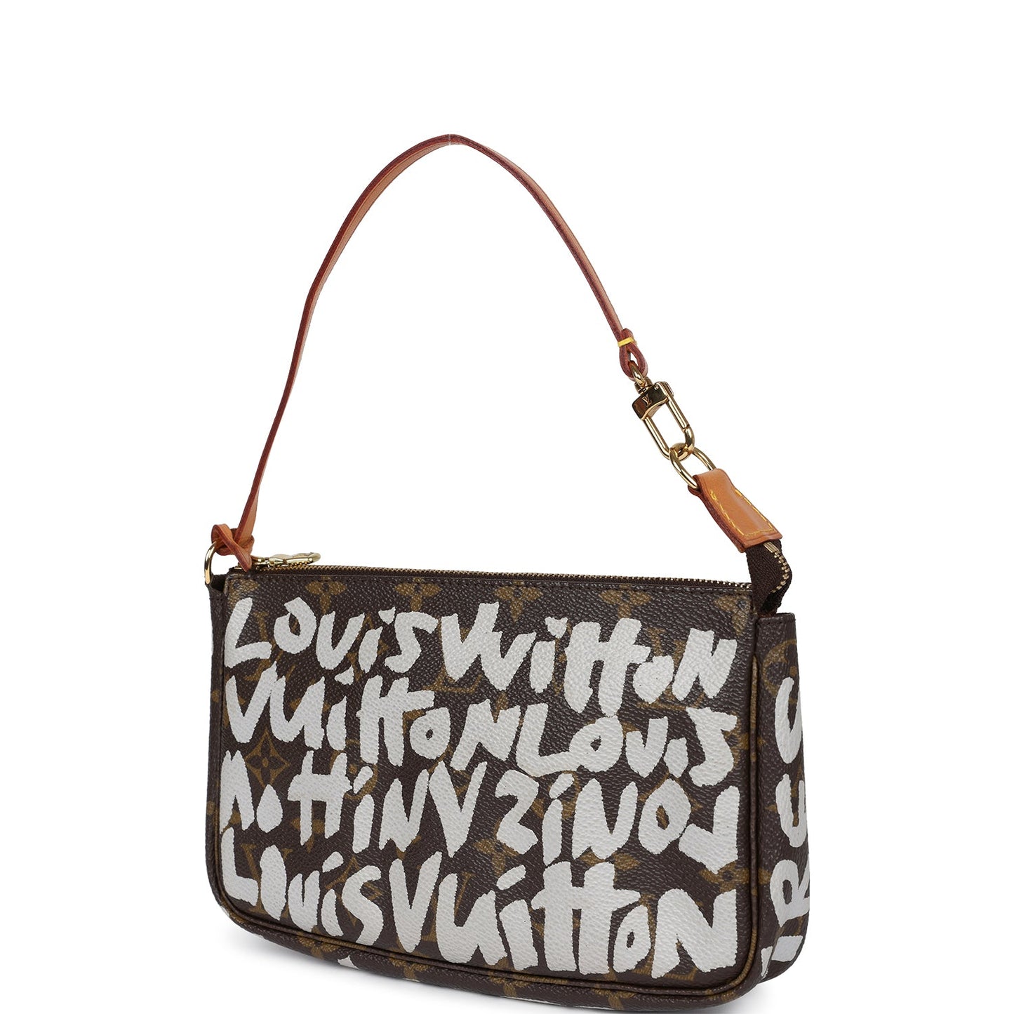 Louis Vuitton Vintage x Stephen Sprouse Pochette Accessories White Monogram Graffiti Gold Hardware