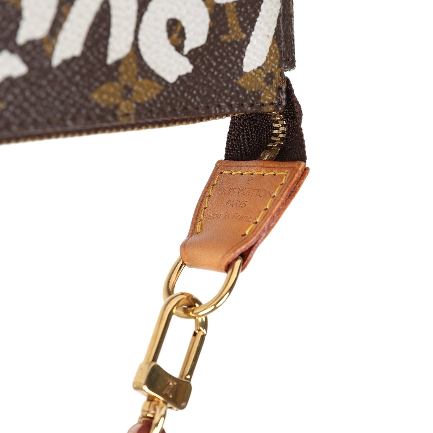 Louis Vuitton Vintage x Stephen Sprouse Pochette Accessories White Monogram Graffiti Gold Hardware
