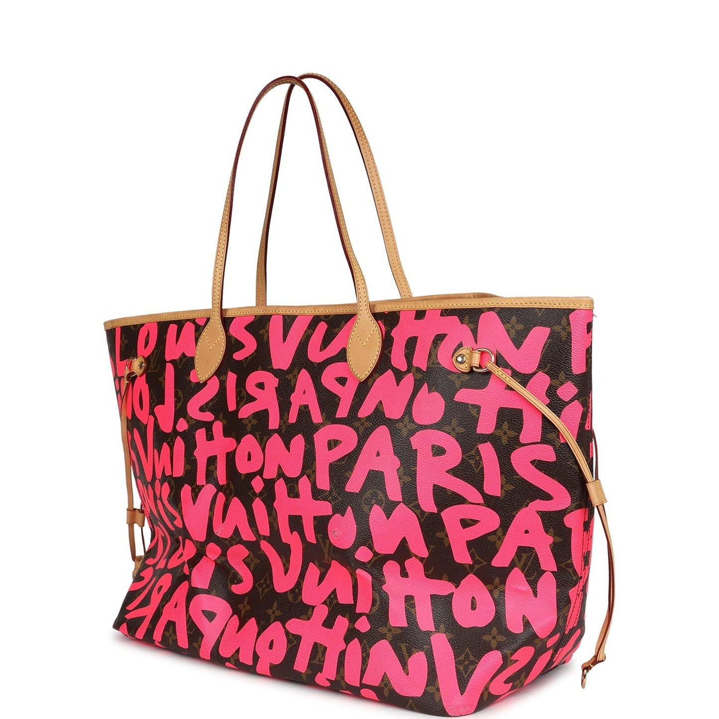Louis Vuitton X Stephen Sprouse Neverfull GM Fuchsia Pink Monogram Graffiti Gold Hardware