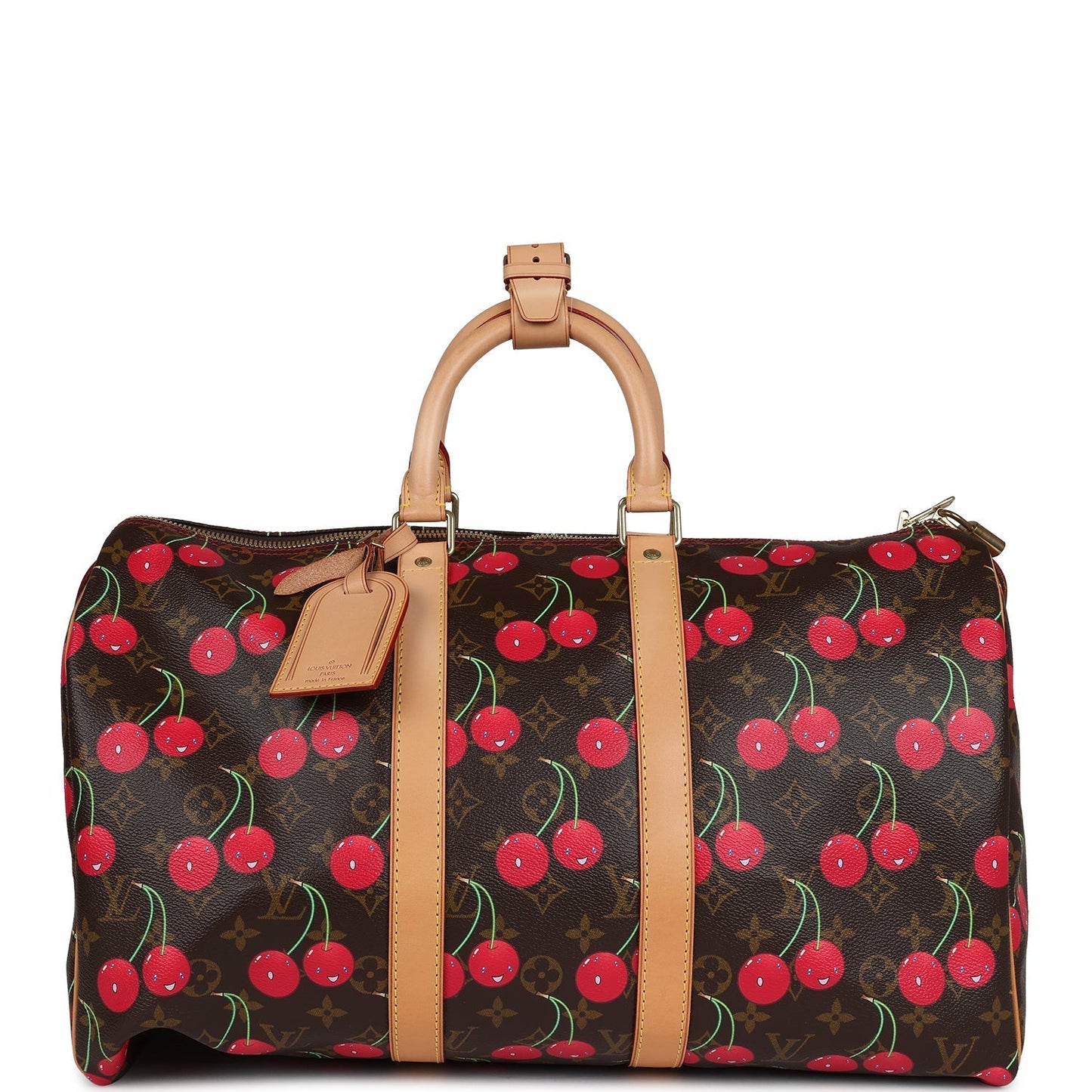 Louis Vuitton Vintage x Takashi Murakami Cerises Keepall 45 Monogram Cherry Gold Hardware