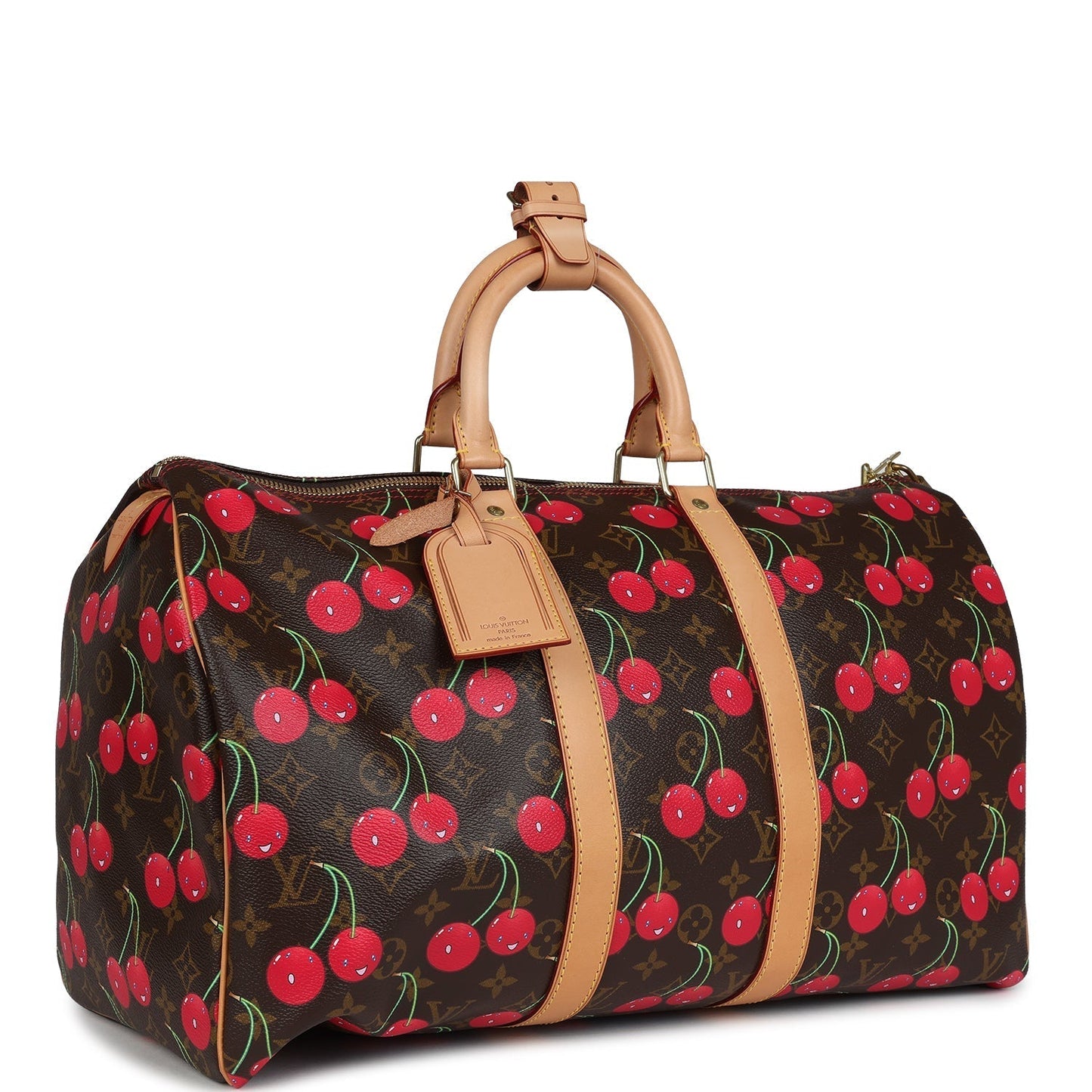 Louis Vuitton Vintage x Takashi Murakami Cerises Keepall 45 Monogram Cherry Gold Hardware